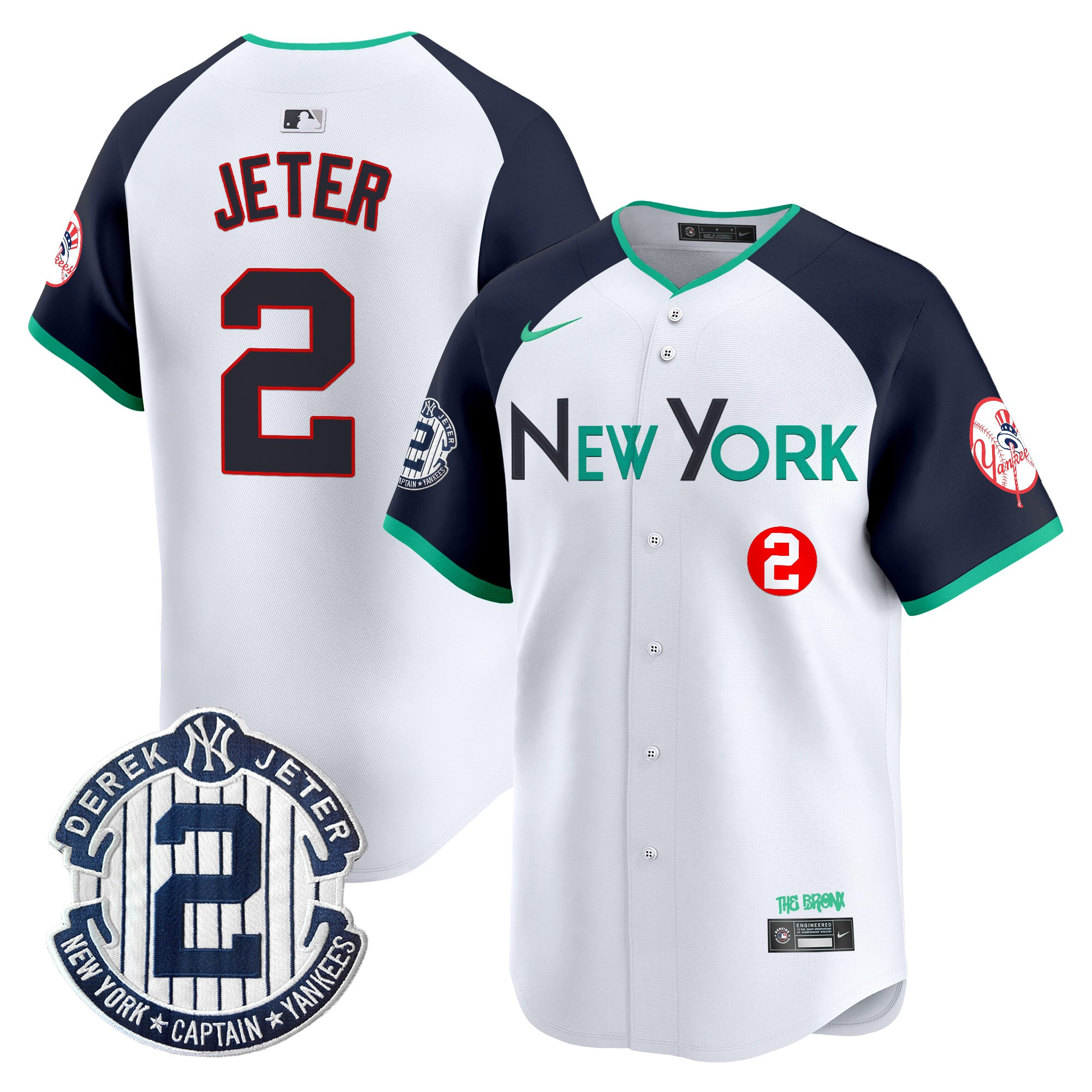 Derek Jeter Men's New York Yankees City Connect Vapor Premier Limited Alternate Jersey - All Stitched