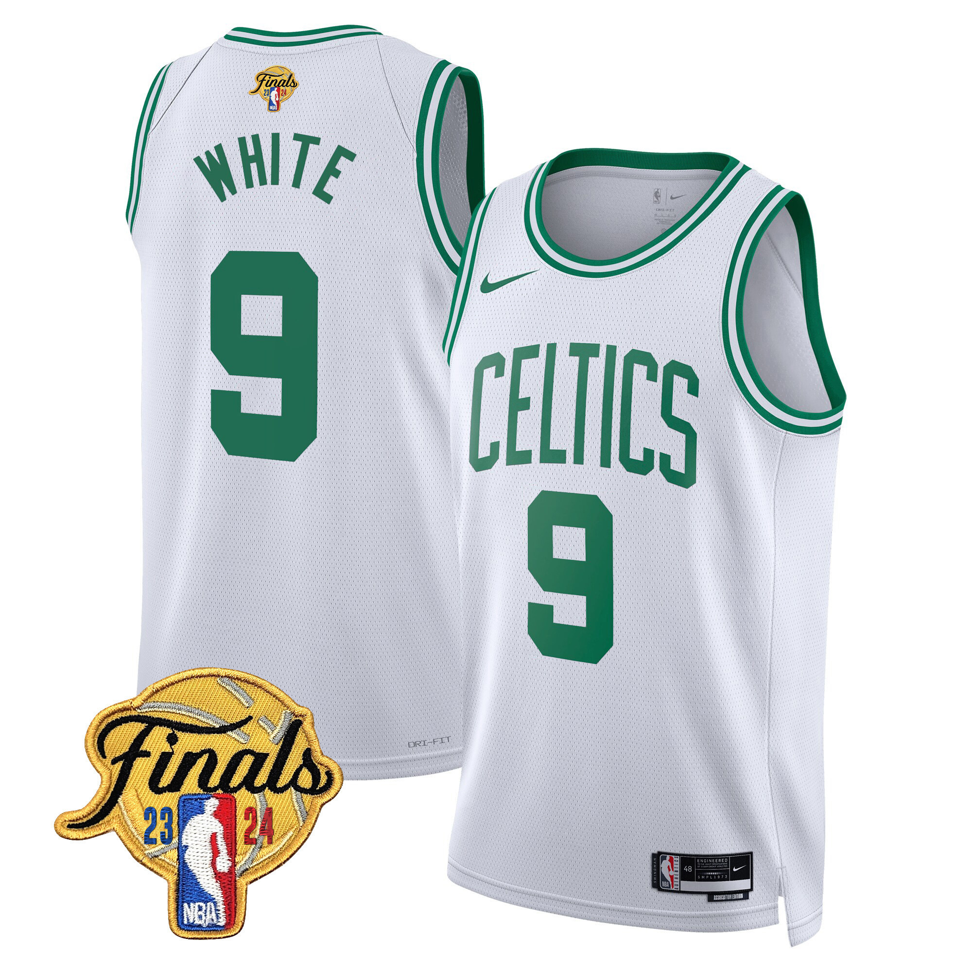 Derrick White Men's Boston Celtics 2024 Finals Patch Swingman Association Jersey - All Stitched