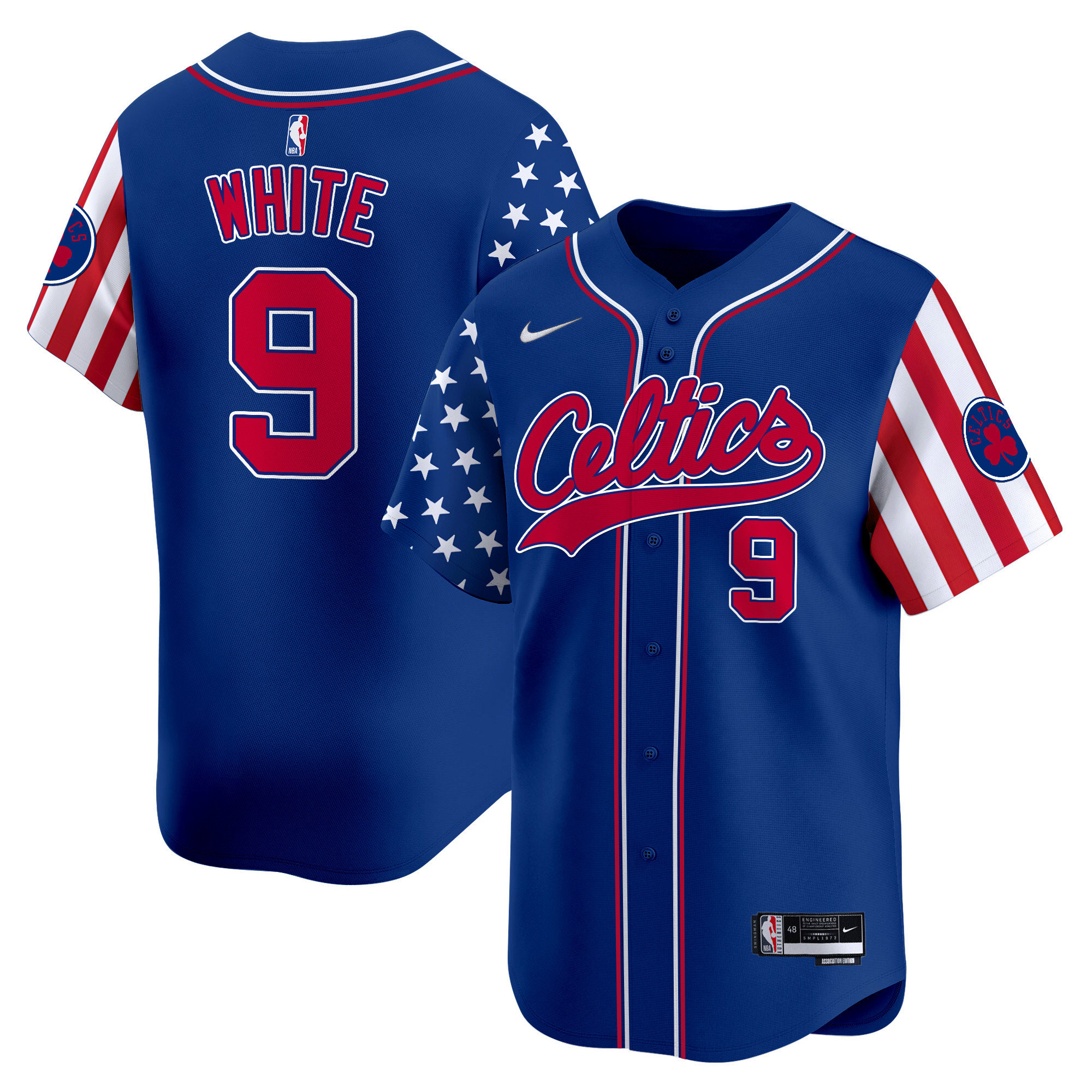 Derrick White Men's Boston Celtics 2024 Independence Day Vapor Premier Limited Royal Jersey - All Stitched