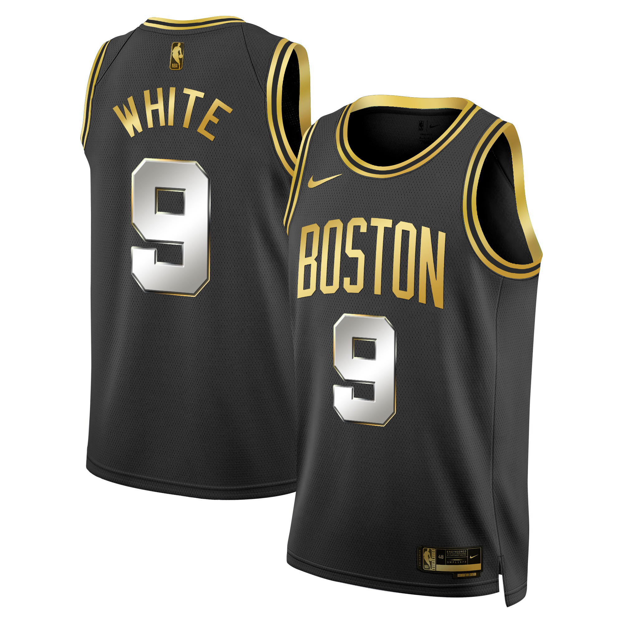 Derrick White Men's Boston Celtics 2024 Swingman Black Gold Jersey - All Stitched