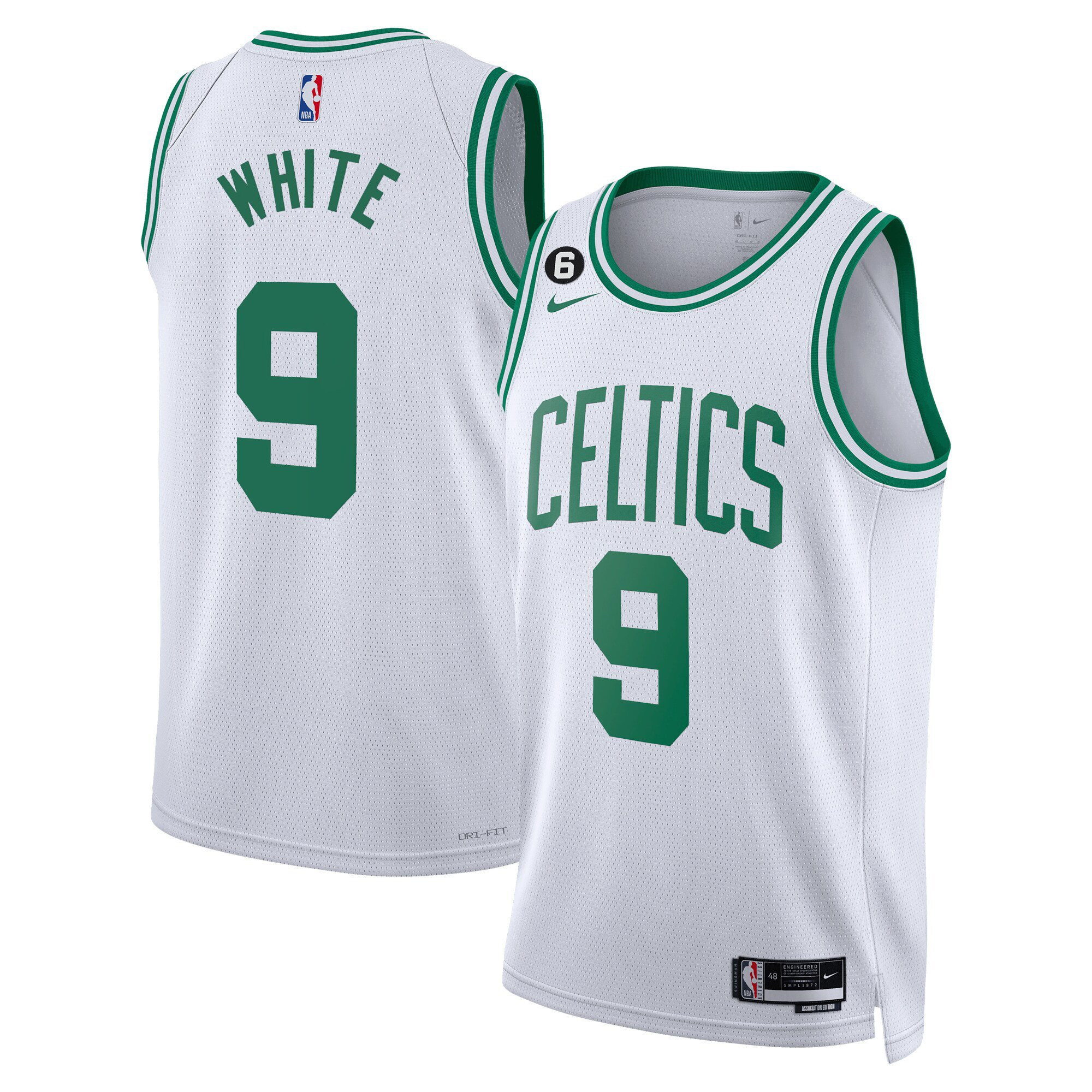 Derrick White Men's Boston Celtics Bill Russell Patch Collection Association Jersey - All Stitched