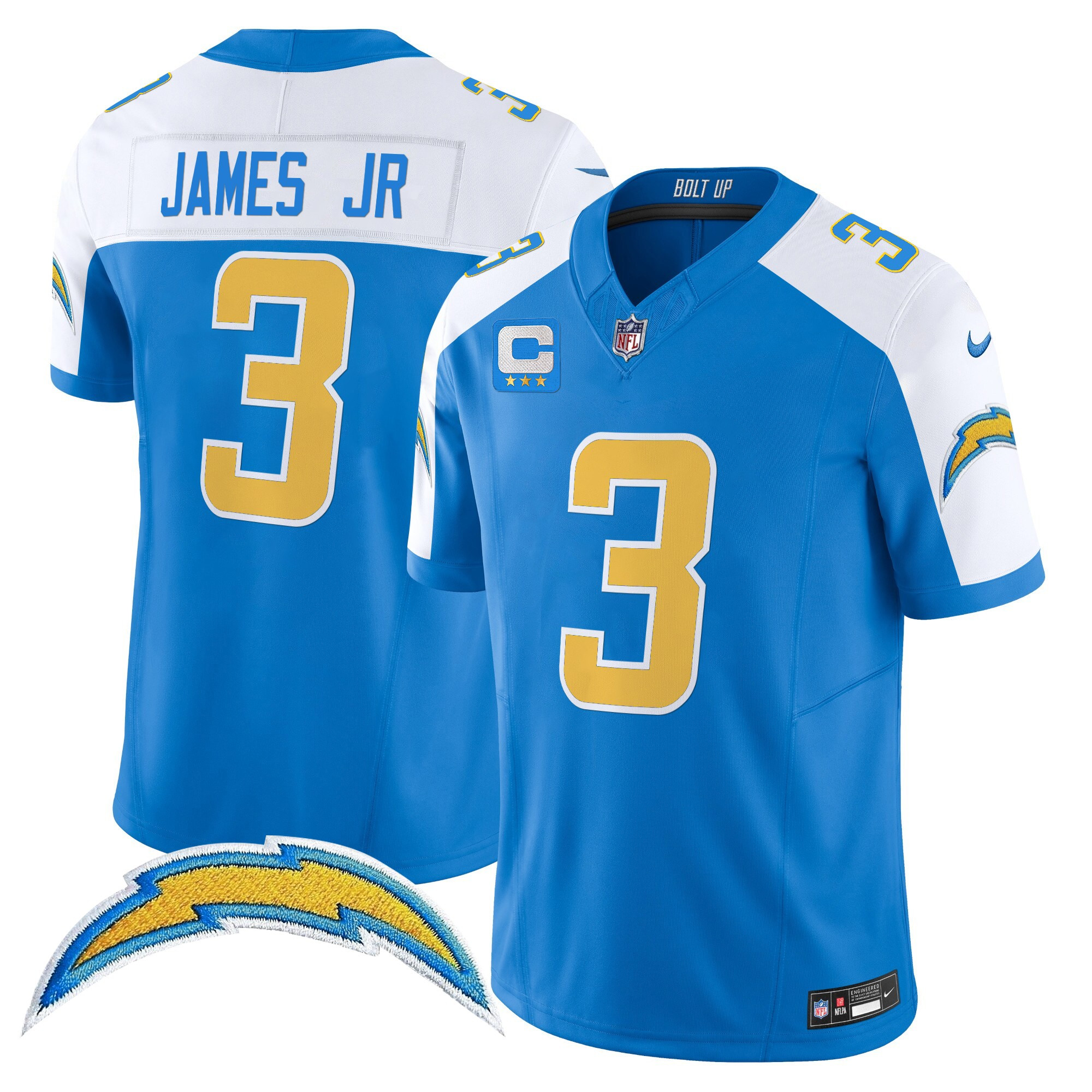 Derwin James Jr. Men's Los Angeles Chargers 2024 Vapor Limited Alternate Jersey - All Stitched