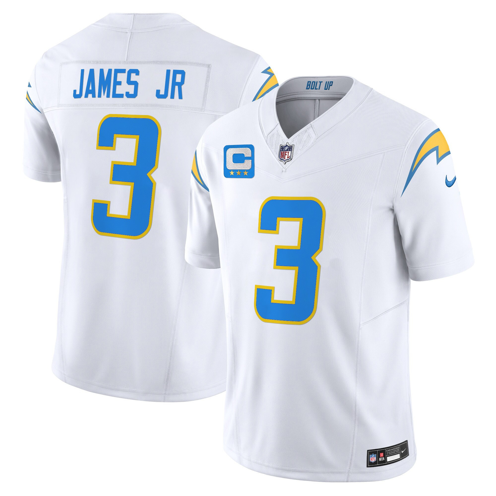 Derwin James Jr. Men's Los Angeles Chargers 2024 Vapor Limited White Jersey - All Stitched