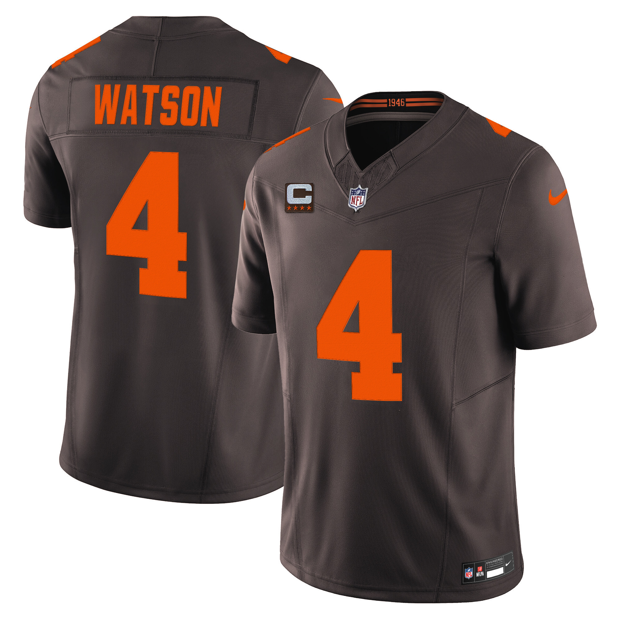 Deshaun Watson Men's Cleveland Browns Alpha Dawg Edition Vapor Limited Brown Jersey - All Stitched