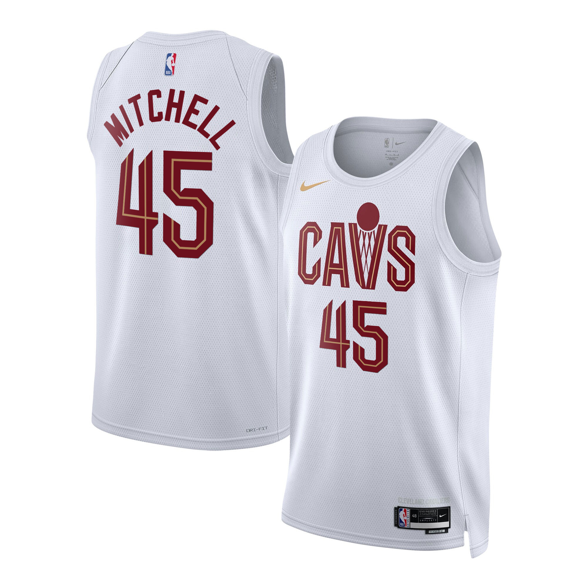 Donovan Mitchell Men's Cleveland Cavaliers Swingman Association Jersey - All Stitched
