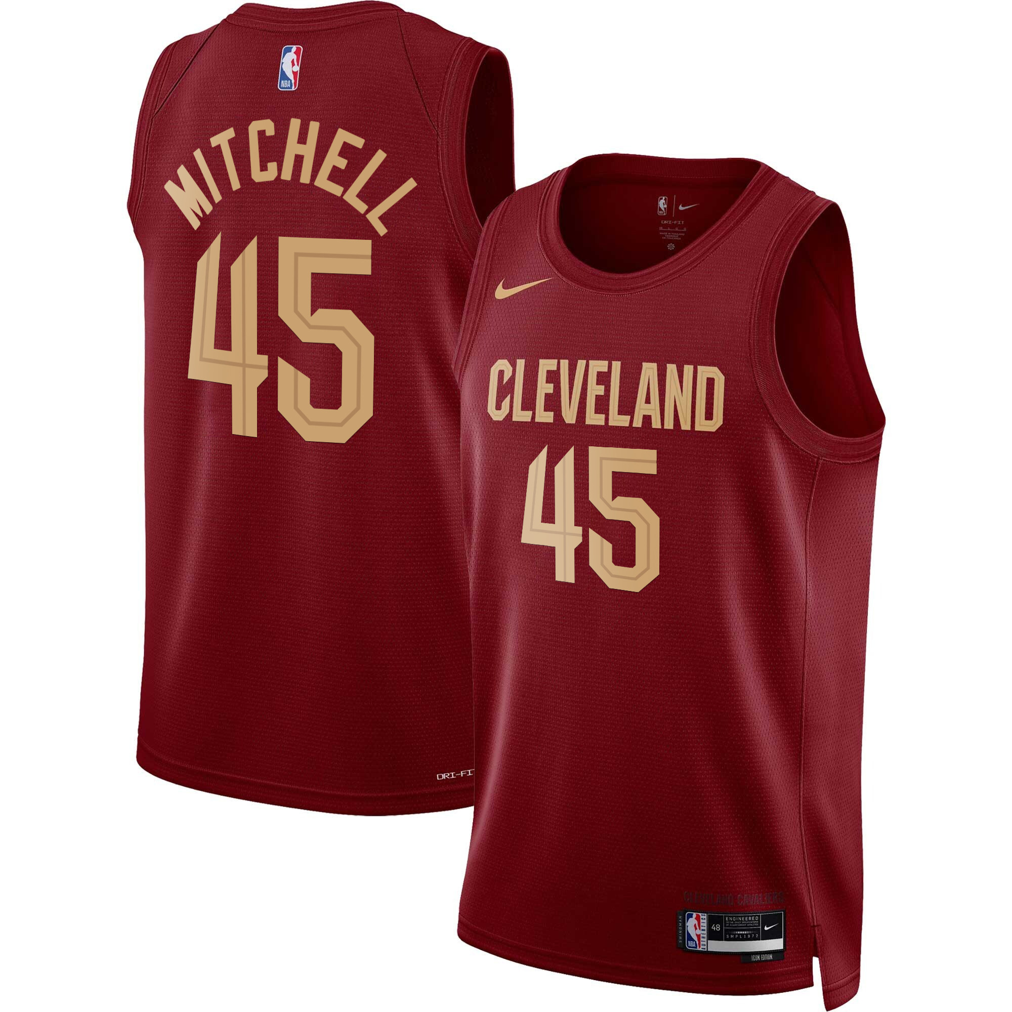 Donovan Mitchell Men's Cleveland Cavaliers Swingman Icon Jersey - All Stitched
