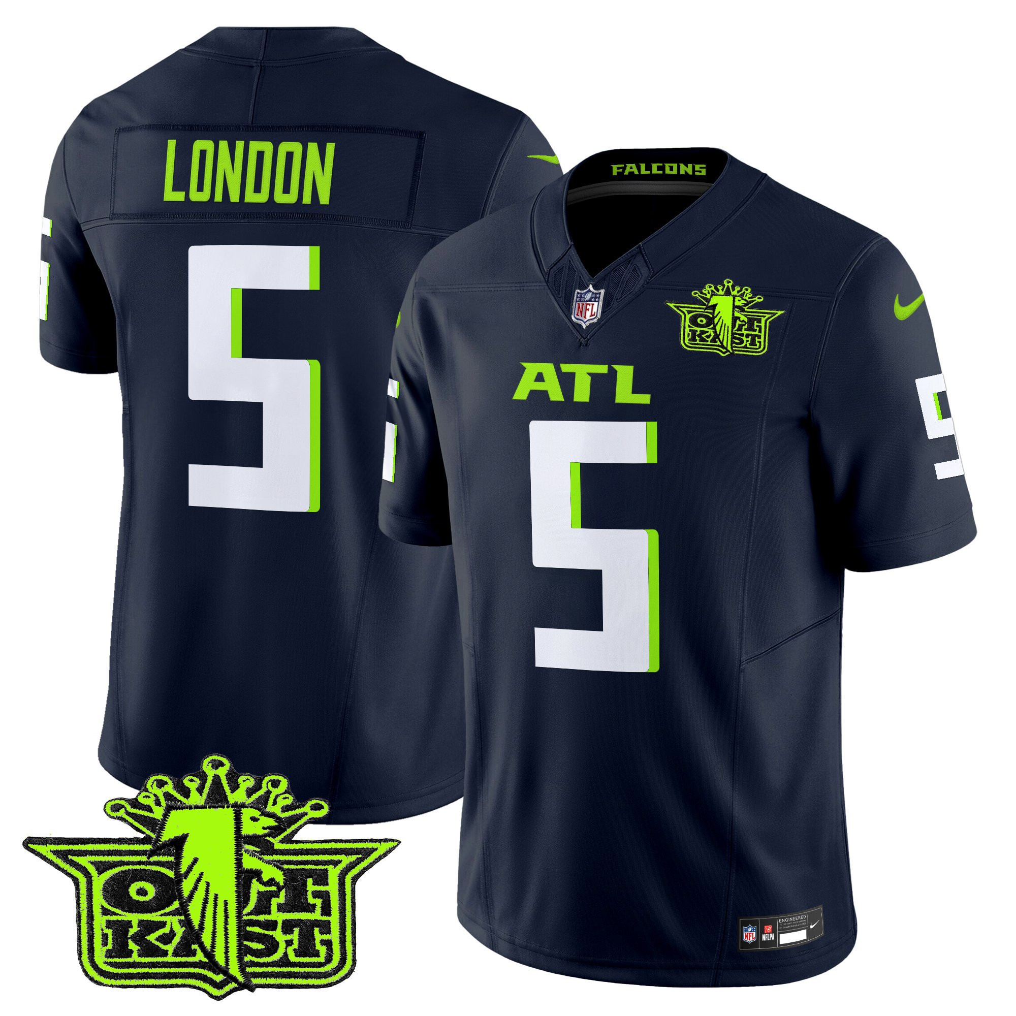 Drake London Men's Outkast x Atlanta Falcons 2025 Atliens Vapor Limited Atliens Jersey - All Stitched