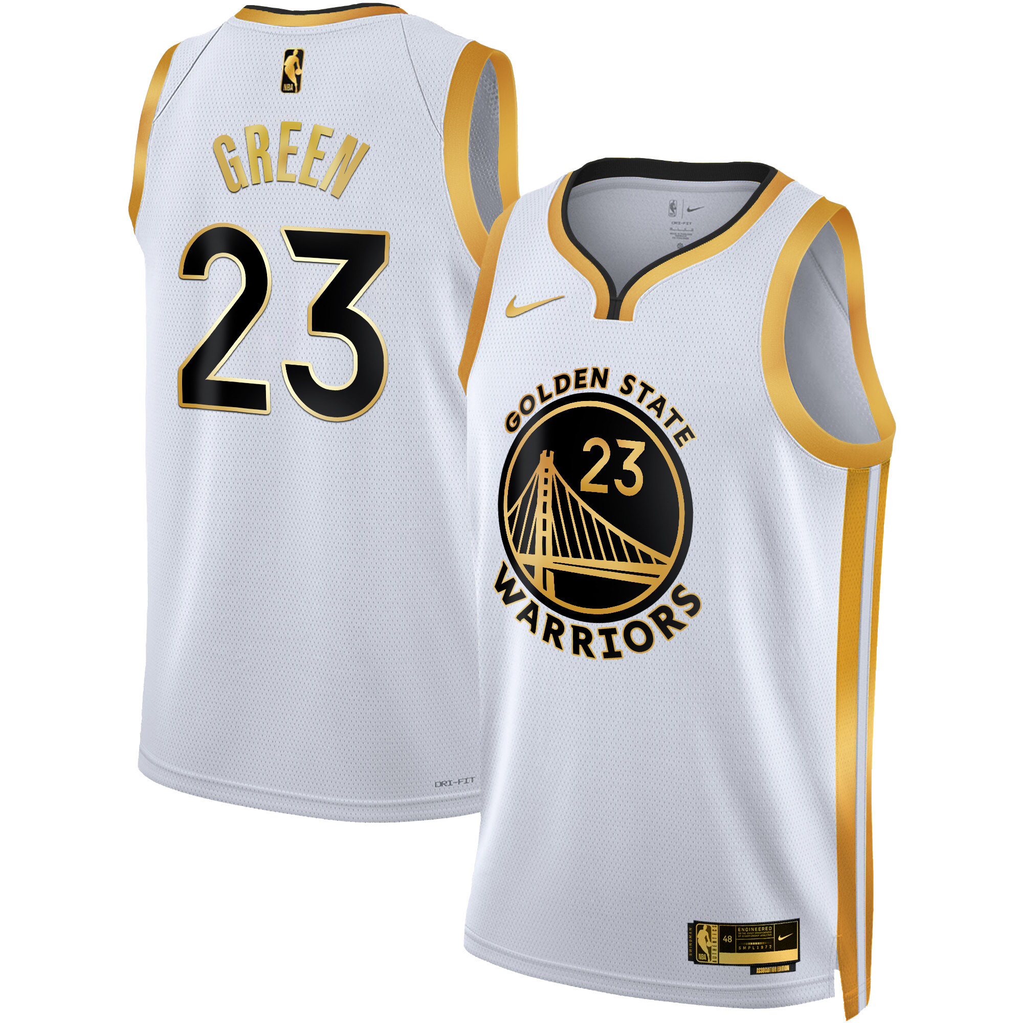 Draymond Green Men's Golden State Warriors 2025 Swingman White Gold Jersey - All Stitched