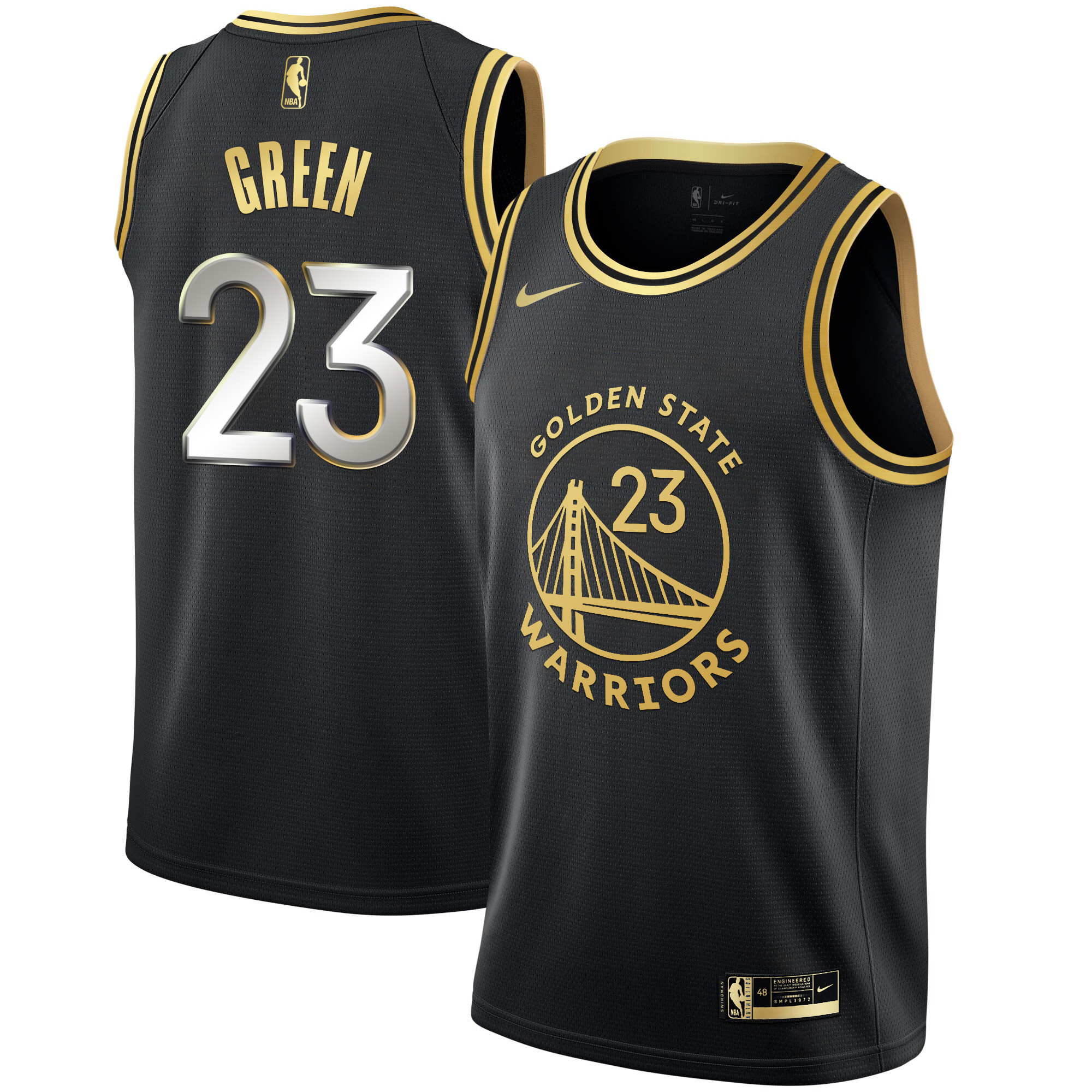 Draymond Green Men's Golden State Warriors Black Limited & Gold Black Limited Jersey - All Stitched