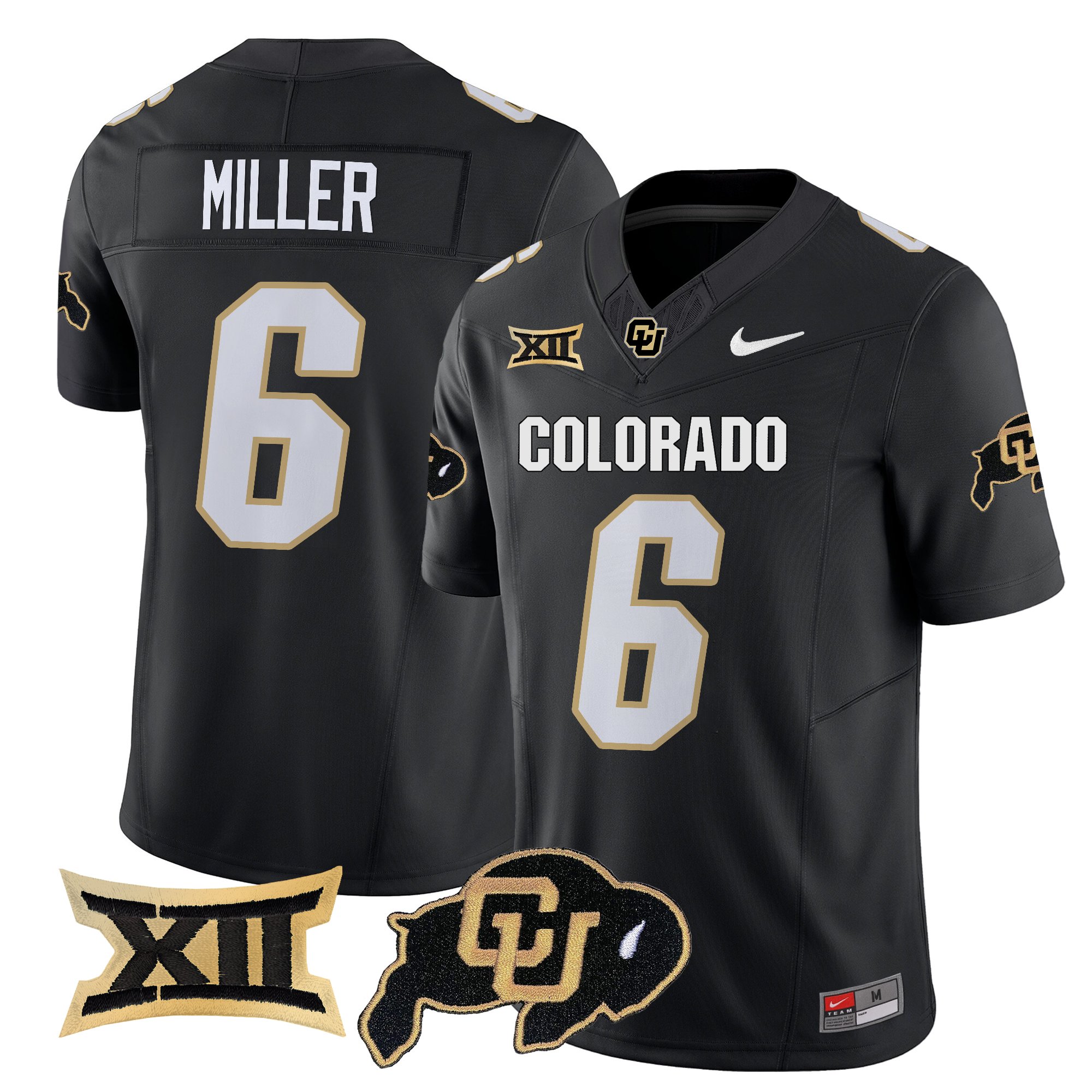 Drelon Miller Men's Colorado Buffaloes 2025 Vapor Limited Black Jersey - All Stitched