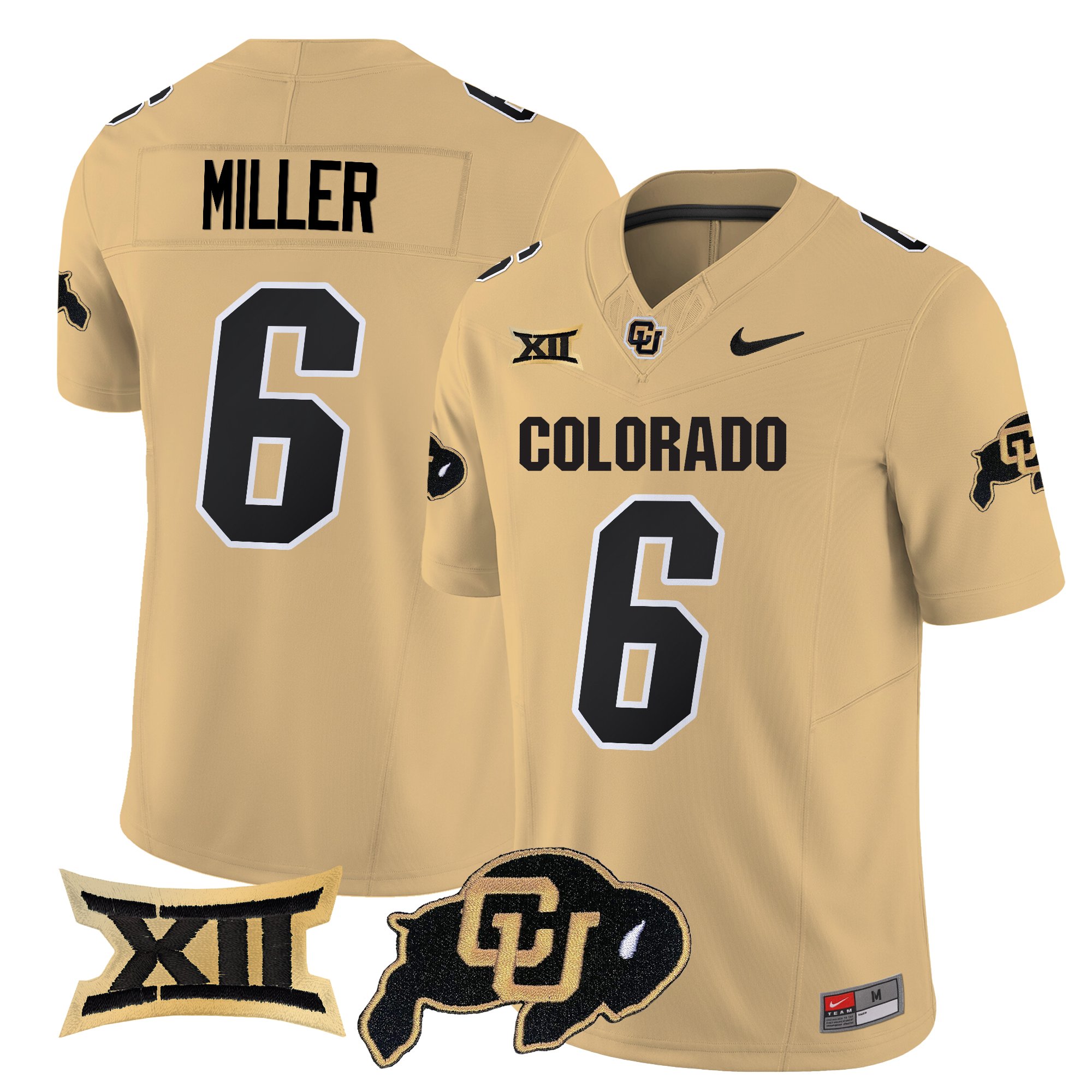 Drelon Miller Men's Colorado Buffaloes 2025 Vapor Limited Gold Jersey - All Stitched