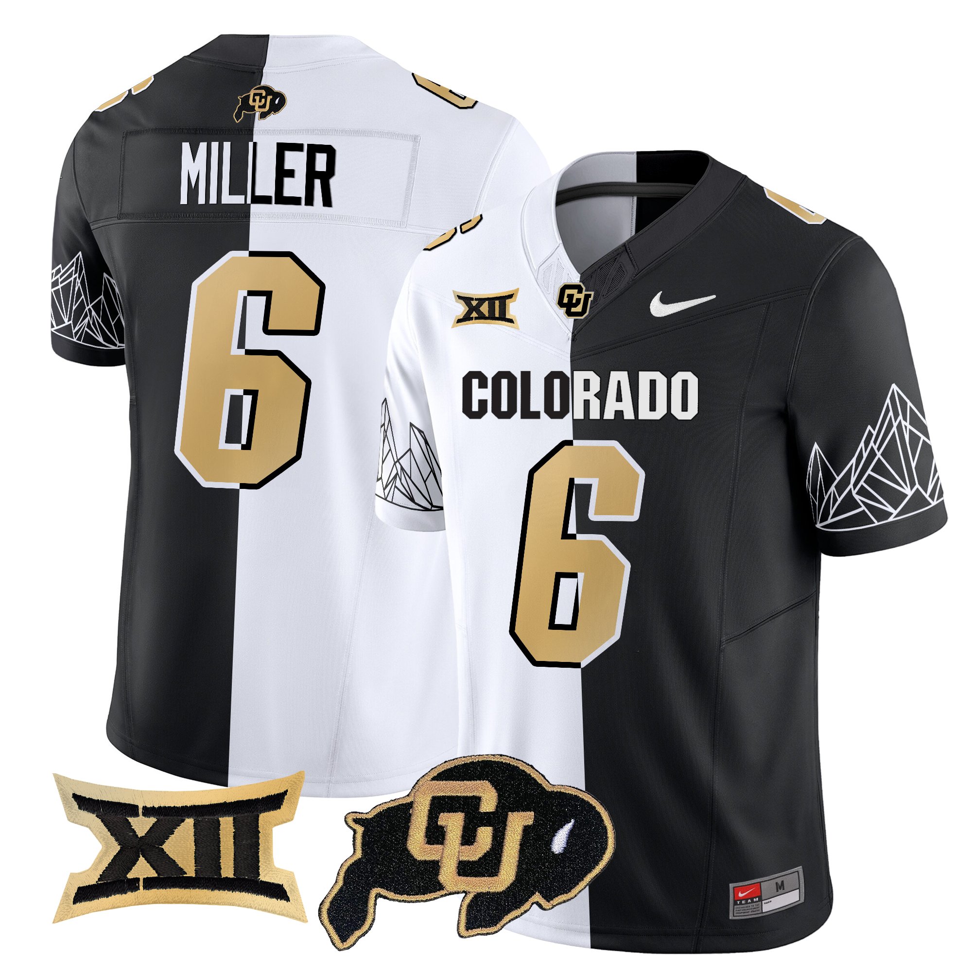 Drelon Miller Men's Colorado Buffaloes 2025 Vapor Limited Stripeout Jersey V2 - All Stitched