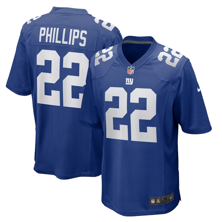 Dru Phillips Men's New York Giants Game Royal Men Jersey