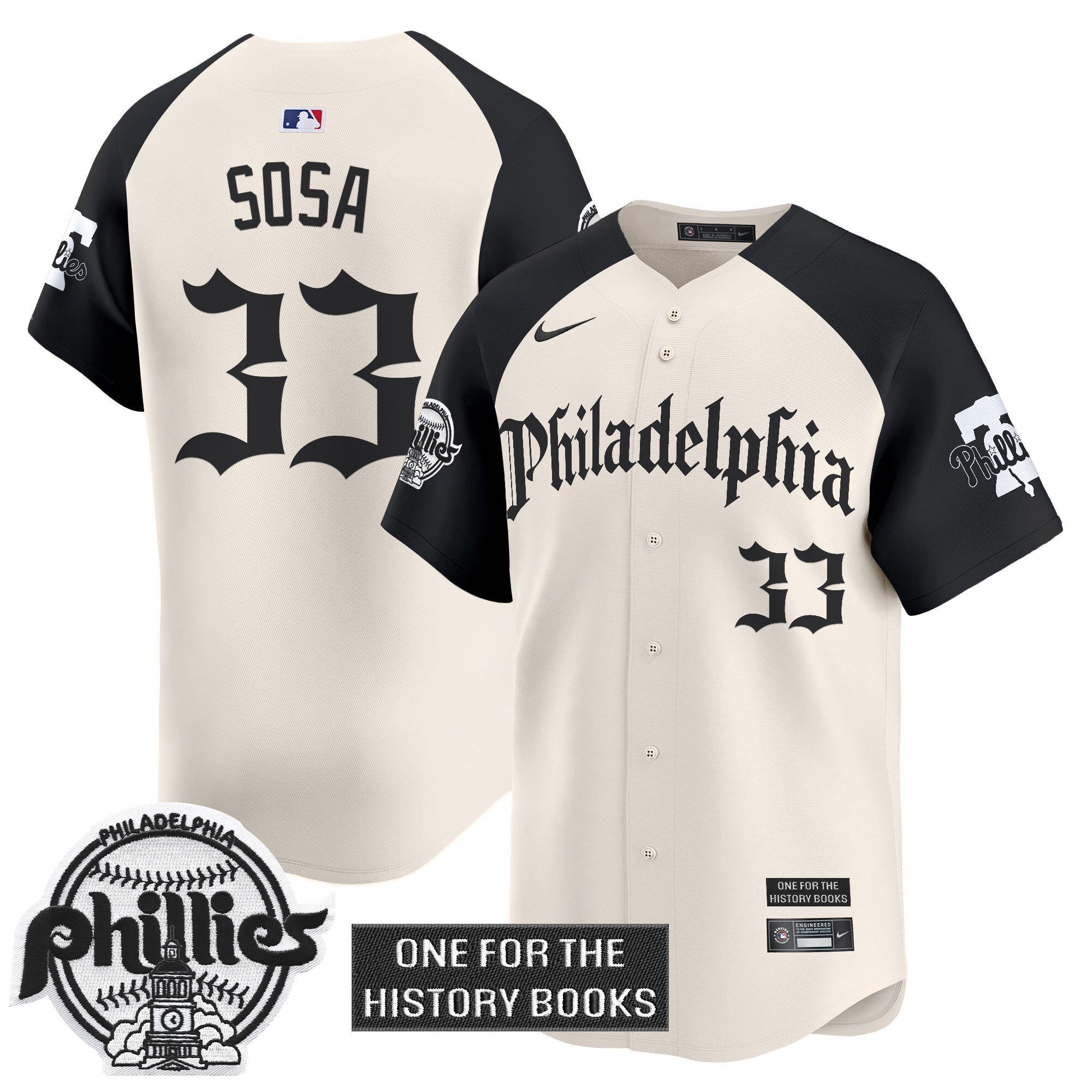 Edmundo Sosa Men's Philadelphia Phillies Retro Newspaper Edition Vapor Premier Limited Alternate Jersey - All Stitched