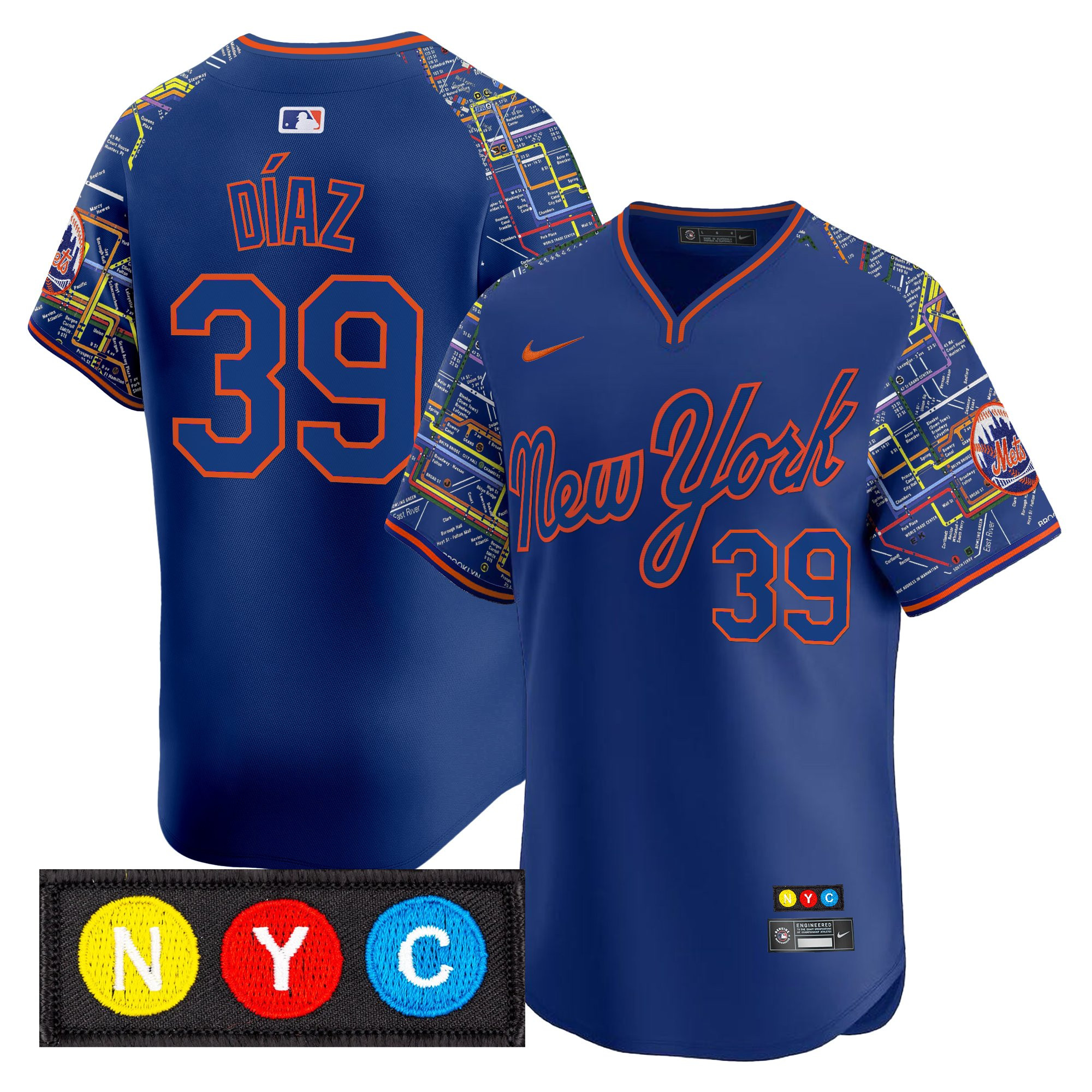 Edwin DÃƒÆ’Ã‚Â­az Men's New York Mets Subway Style Vapor Premier Limited Royal Jersey - Stitched