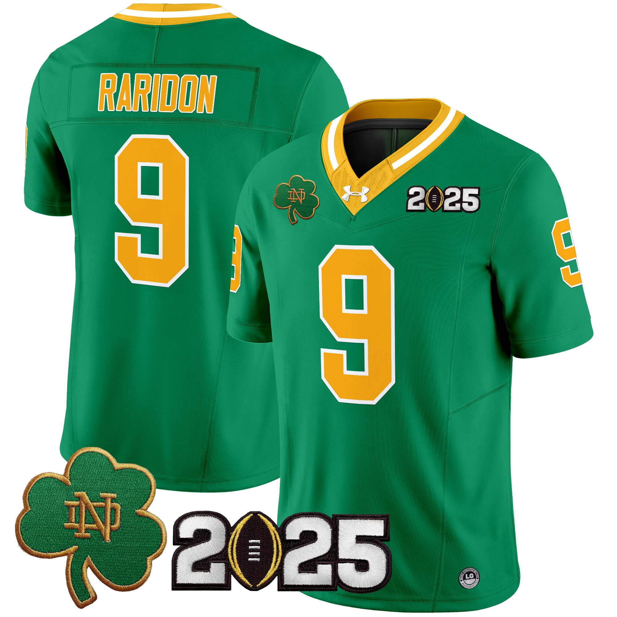 Eli Raridon Men's Notre Dame Fighting Irish 2025 CFP Final Patch Vapor Limited Throwback Jersey - All Stitched