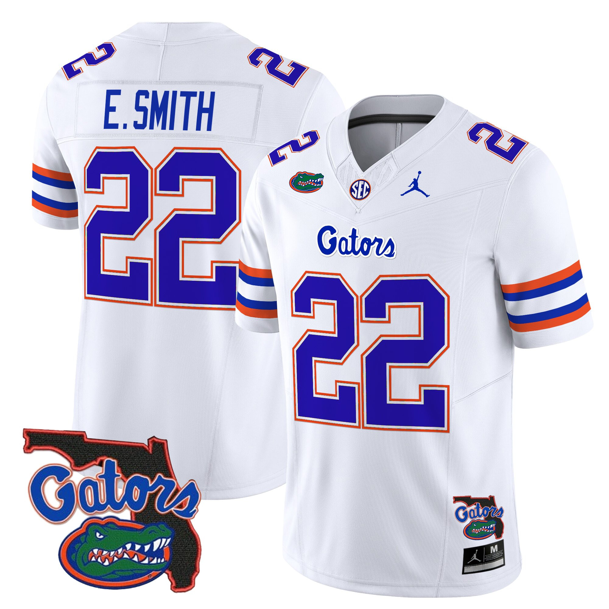 Emmitt Smith Men's Florida Gators 2025 Florida Patch Vapor Limited White Jersey - All Stitched
