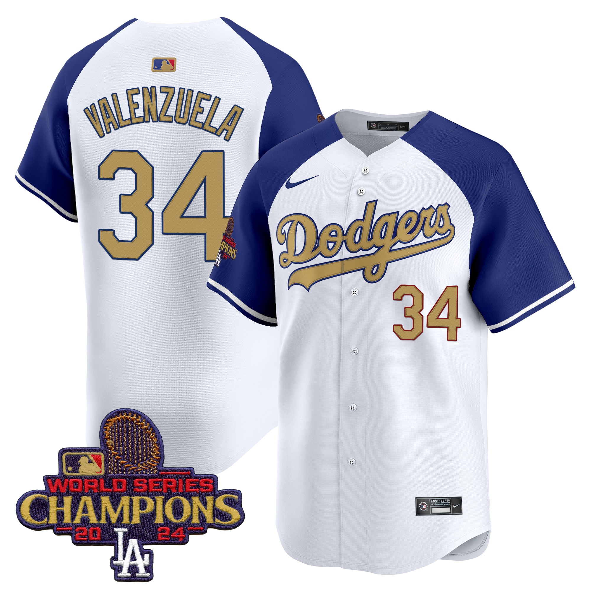 Fernando Valenzuela Men's Los Angeles Dodgers 2025 Gold Vapor Premier Limited Alternate Jersey - All Stitched