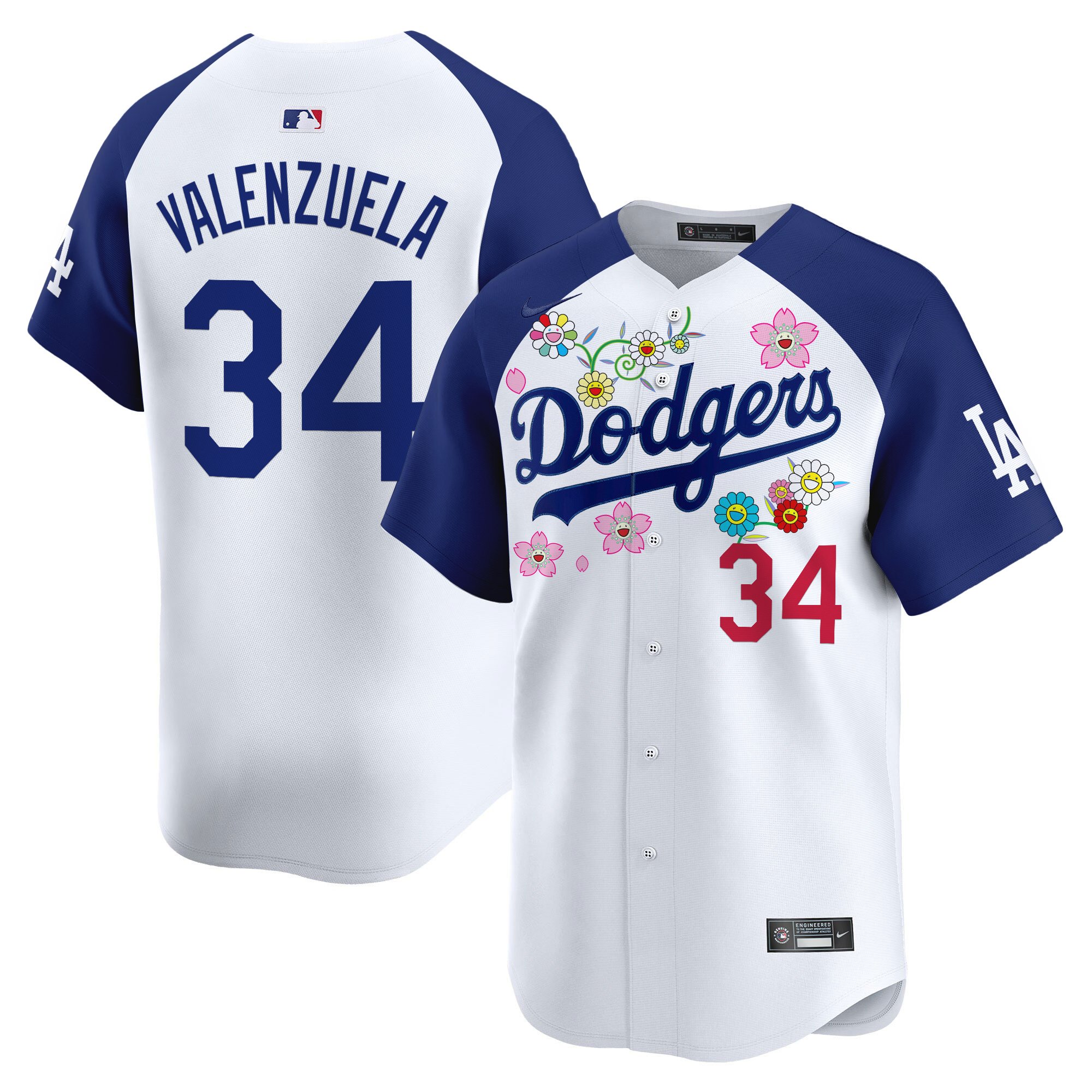 Fernando Valenzuela Men's Los Angeles Dodgers x Takashi Murakami 2025 Vapor Premier Limited Alternate Jersey - Stitched