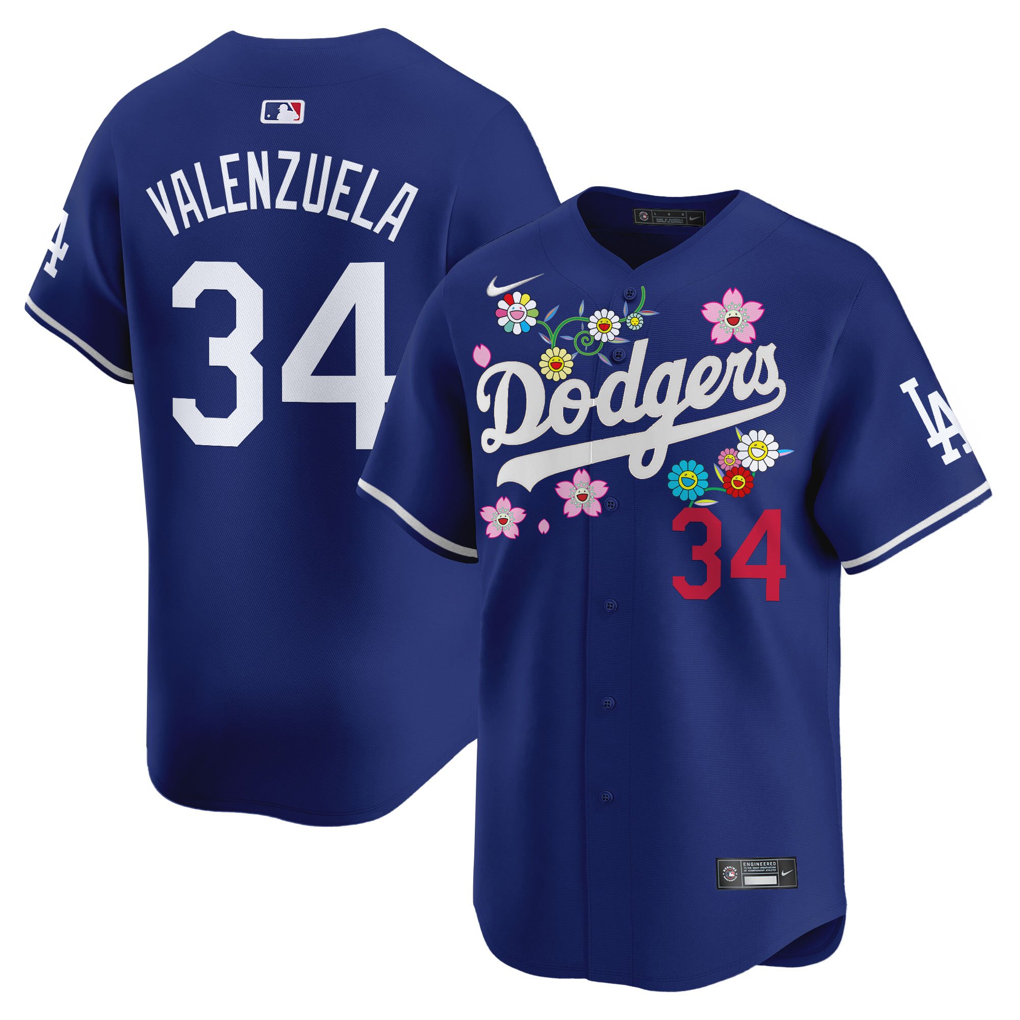 Fernando Valenzuela Men's Los Angeles Dodgers x Takashi Murakami 2025 Vapor Premier Limited Royal Jersey - Stitched