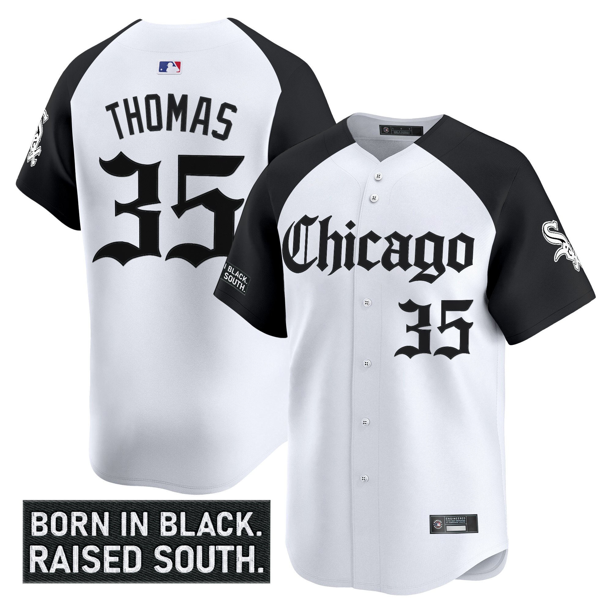 Frank Thomas Men's Chicago White Sox 'Gothic South Side Edition Vapor Premier Limited Alternate Jersey - All Stitched