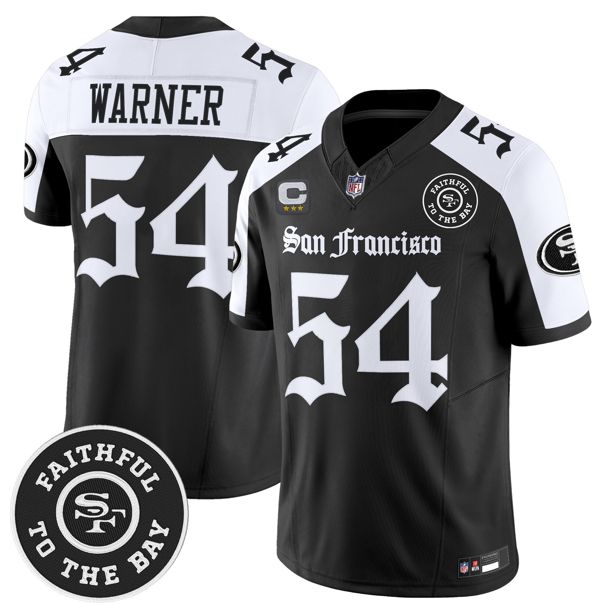 Fred Warner Men's San Francisco 49ers Gothic Edition Vapor Limited Alternate Jersey - All Stitched