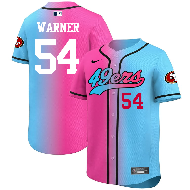 Fred Warner San Francisco 49ers 2025 Gradient Pink-Blue Vapor Limited Men Jersey - All Stitched