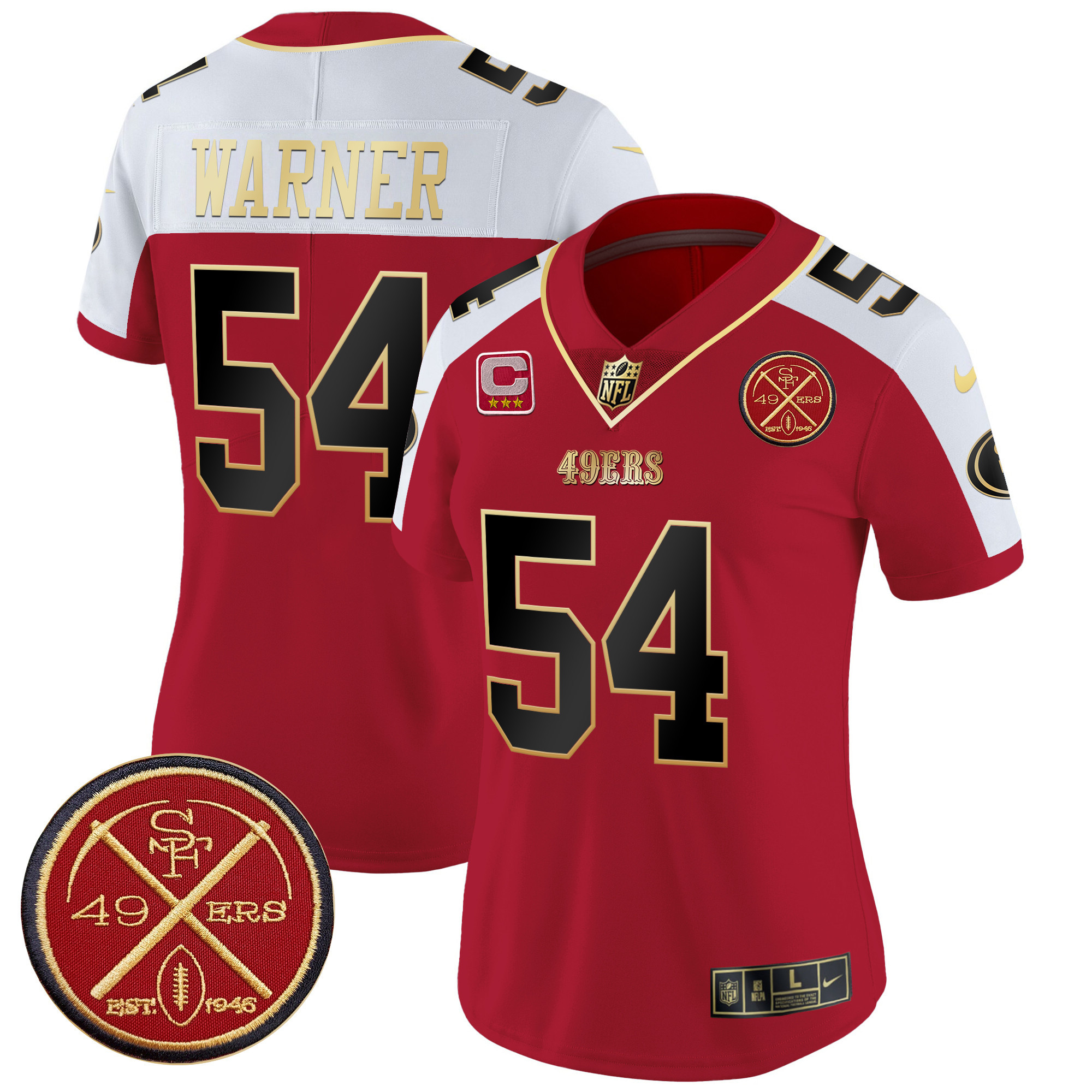 Fred Warner Women's San Francisco 49ers Est.1946 Patch Vapor Limited Alternate Jersey - All Stitched