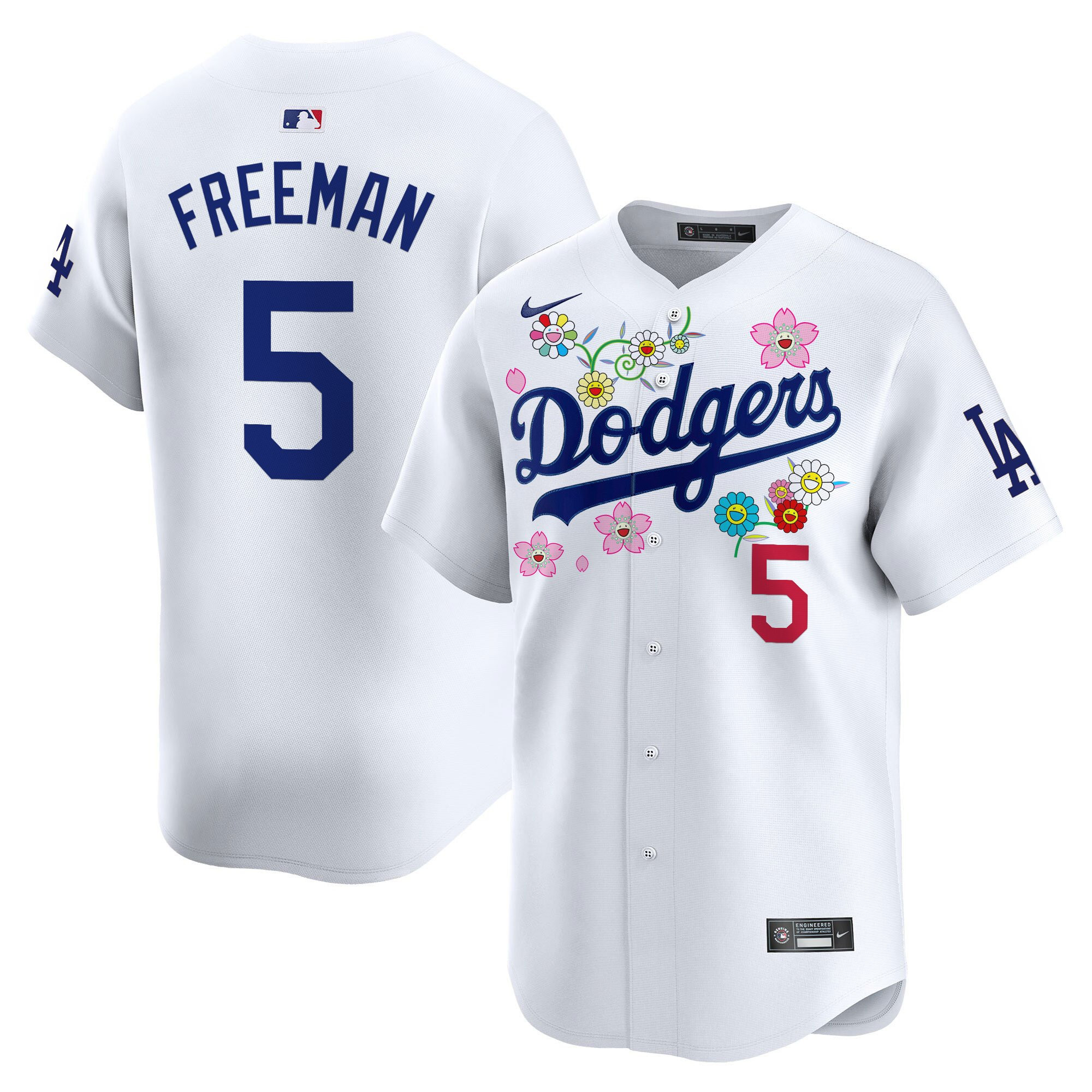 Freddie Freeman Men's Los Angeles Dodgers x Takashi Murakami 2025 Vapor Premier Limited White Jersey - Stitched