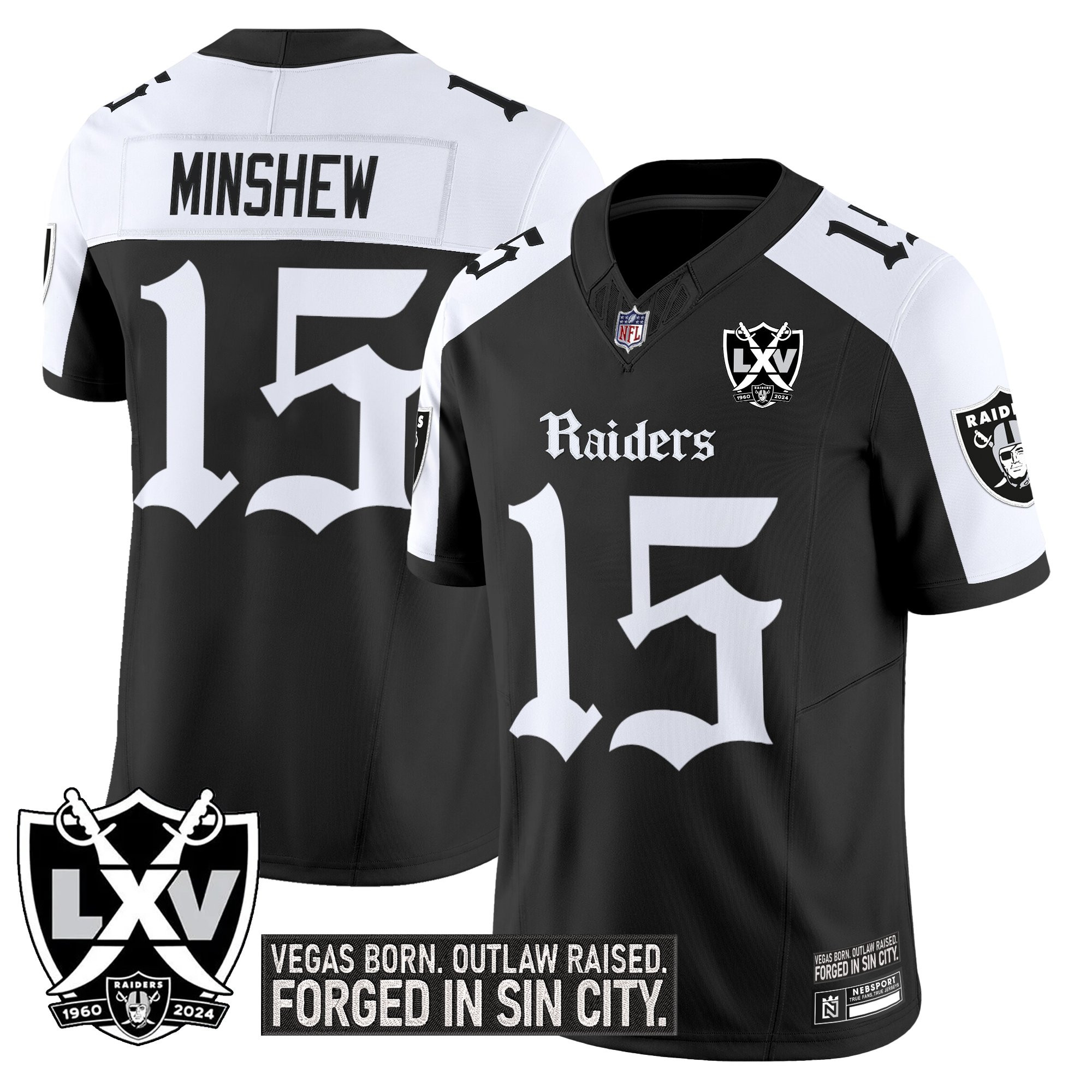 Gardner Minshew Men's Las Vegas Raiders Gothic Sin City Shadows Edition Vapor Limited Altenate Jersey - All Stitched