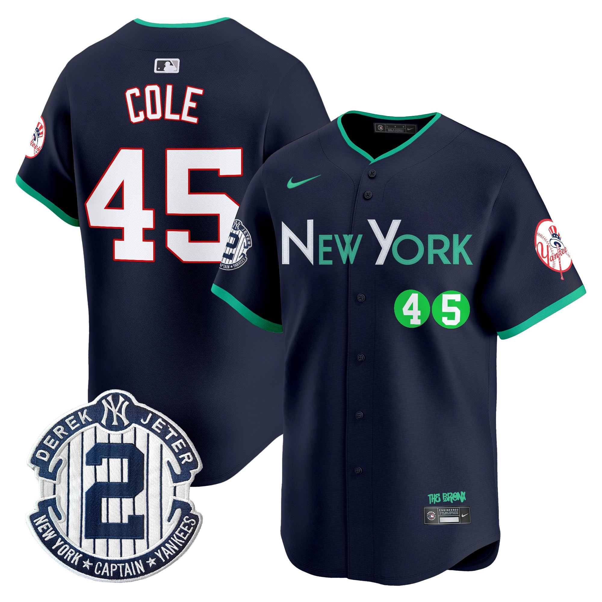 Gerrit Cole Men's New York Yankees City Connect Vapor Premier Limited Navy Jersey - All Stitched