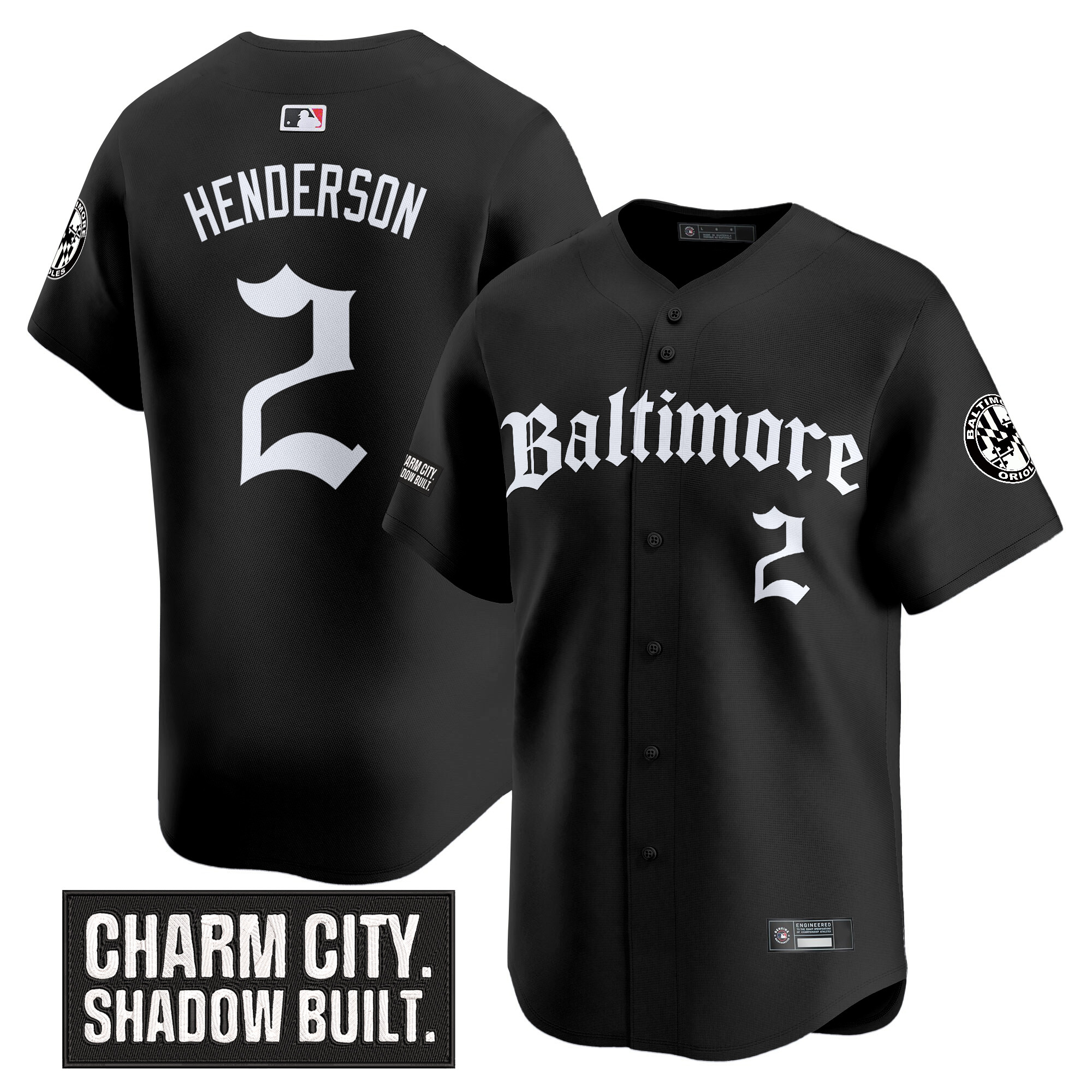 Gunnar Henderson Men's Baltimore Orioles 'Gothic Harbor Edition Vapor Premier Limited Black Jersey - All Stitched