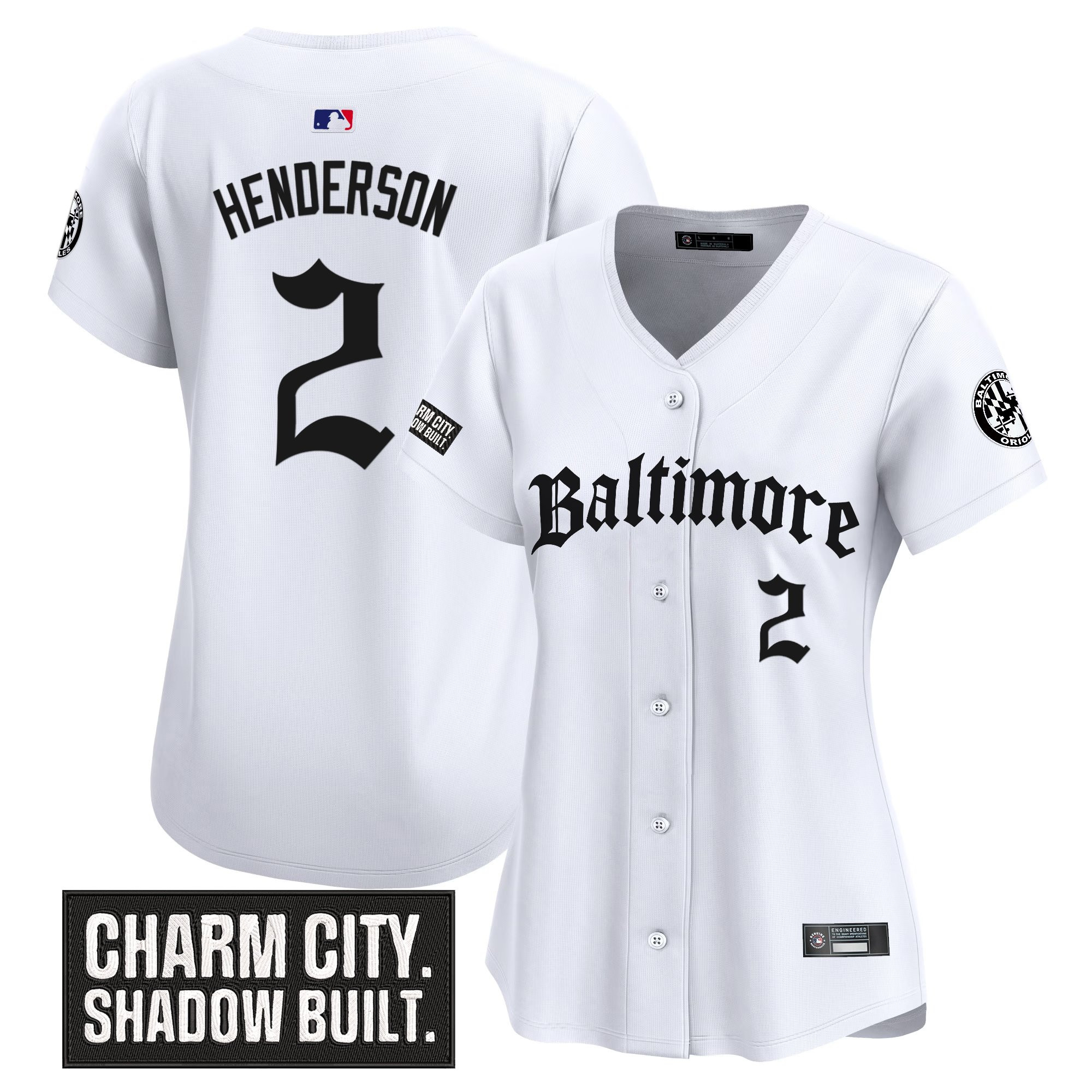 Gunnar Henderson Women's Baltimore Orioles Gothic Harbor Edition Vapor Premier Limited White Jersey - All Stitched