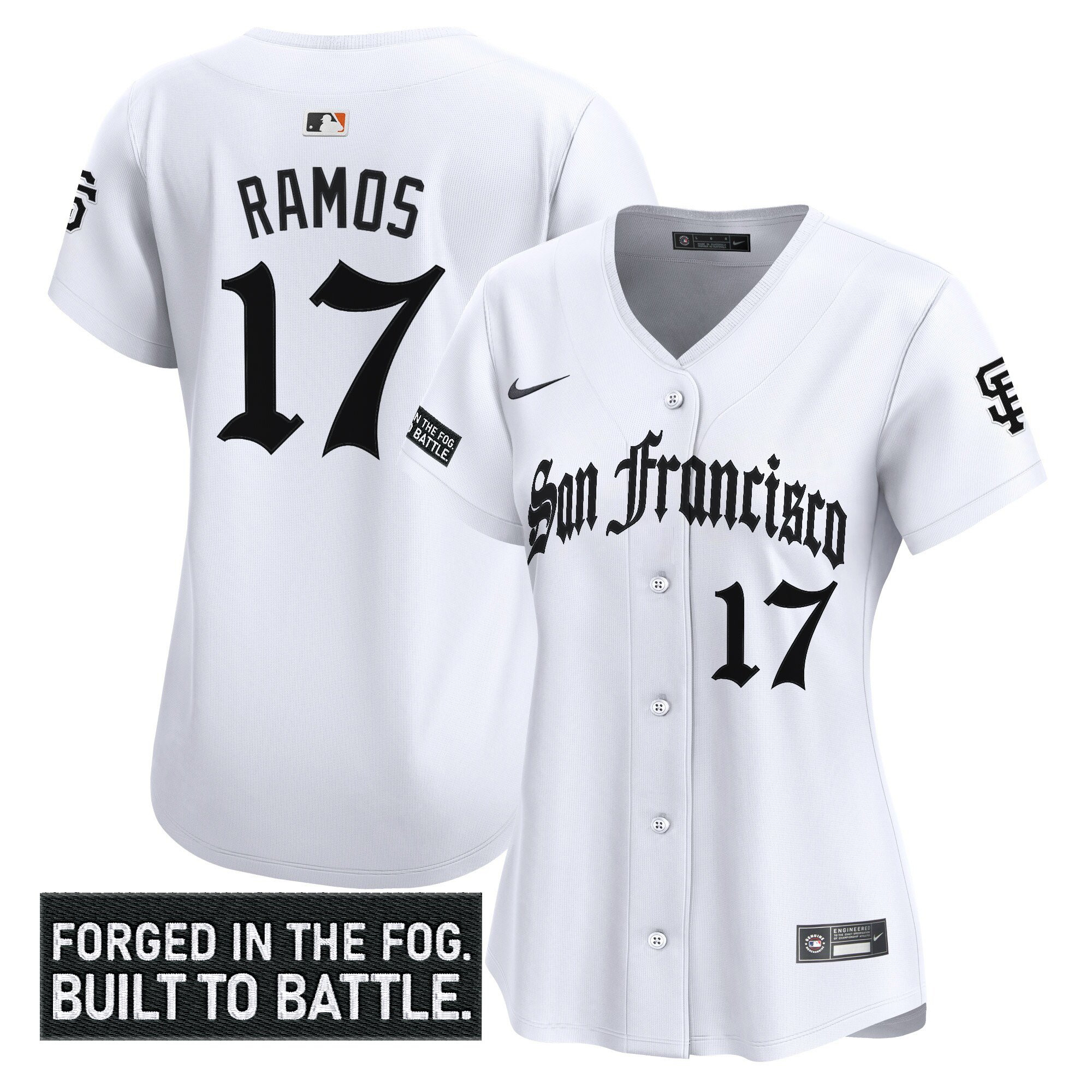 Heliot Ramos Women's San Francisco Giants Gothic Fog Edition Vapor Premier Limited White Jersey - All Stitched