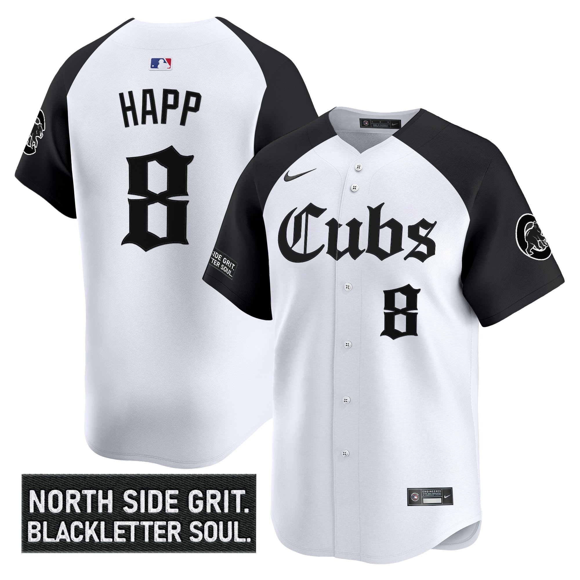 Ian Happ Men's Chicago Cubs Gothic North Side Edition Vapor Premier Limited Alternate Jersey - All Stitched