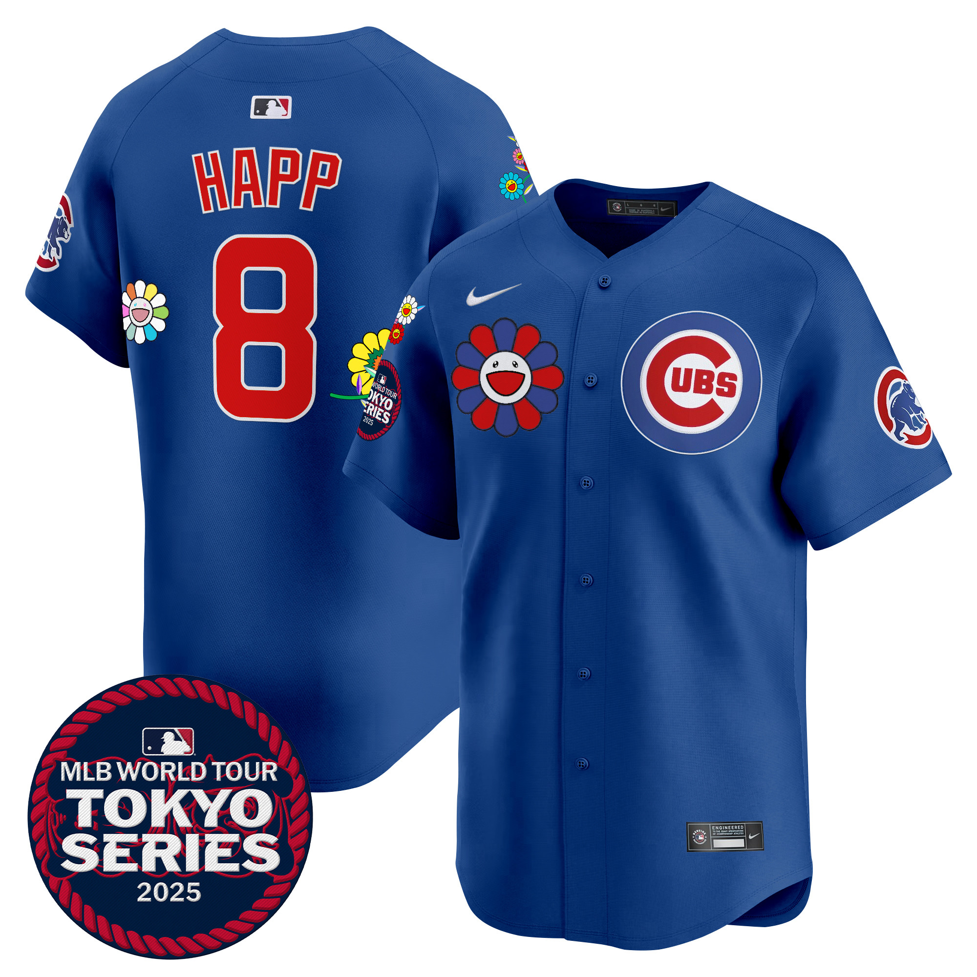 Ian Happ Men's Chicago Cubs Tokyo Series 2025 Vapor Premier Limited Royal Jersey - Stitched