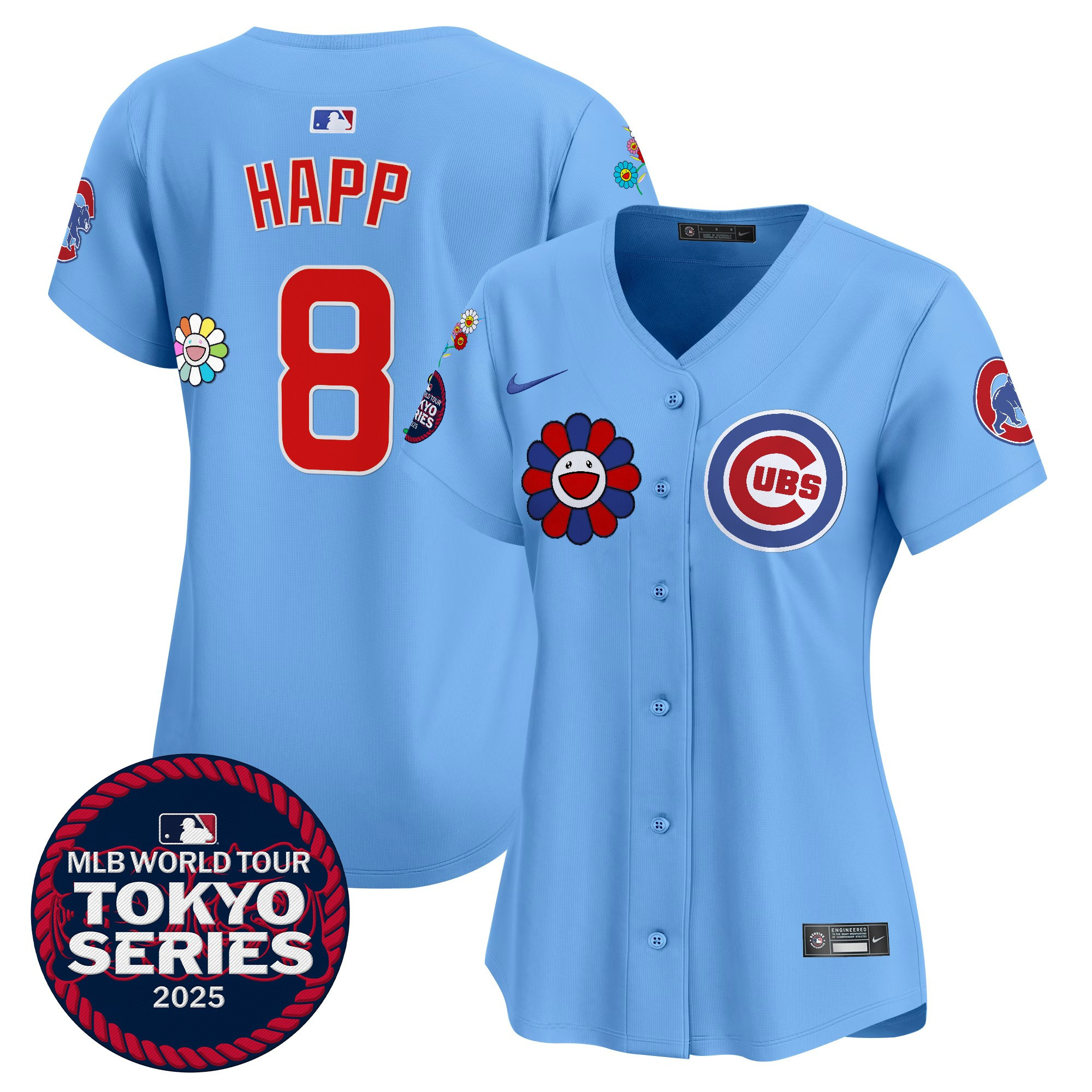 Ian Happ Women's Chicago Cubs Tokyo Series 2025 Vapor Premier Limited Blue Jersey - Stitched