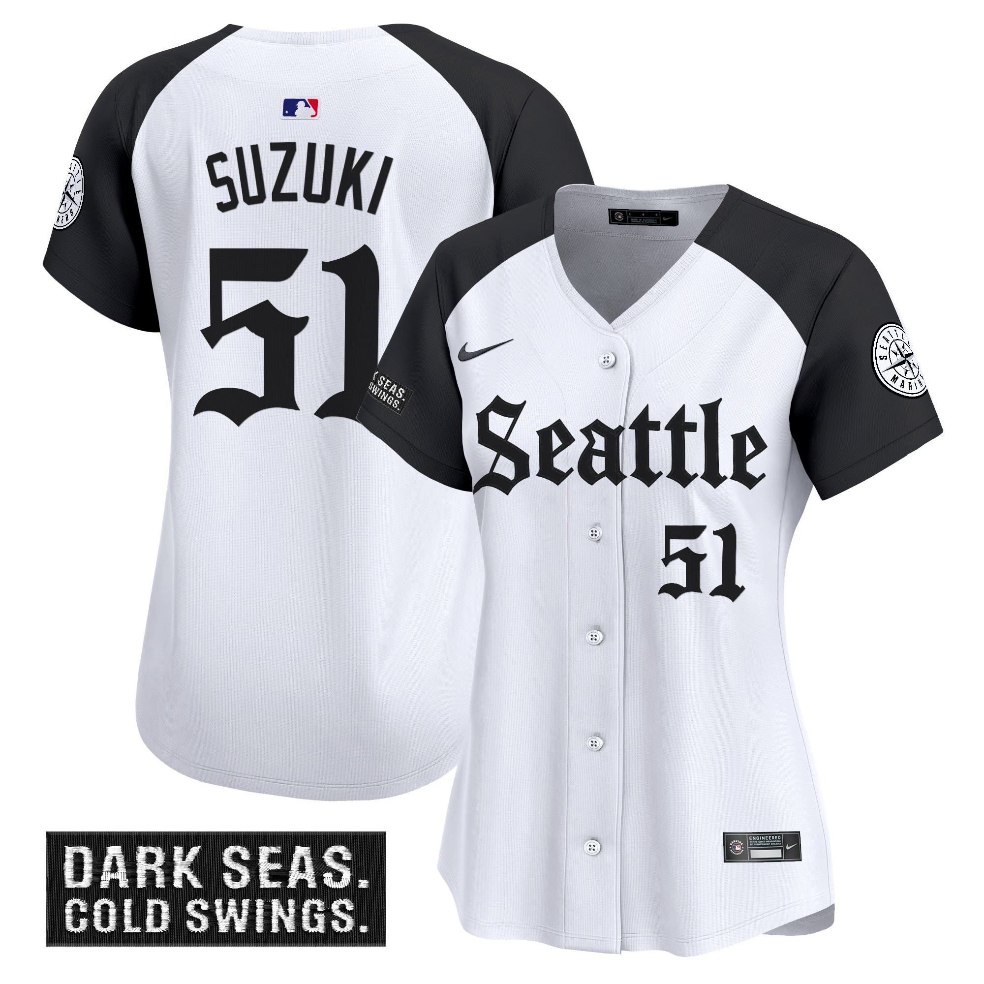 Ichiro Suzuki Women's Seattle Mariners 'Deep Sea Gothic Edition Vapor Premier Limited Alternate Jersey - All Stitched