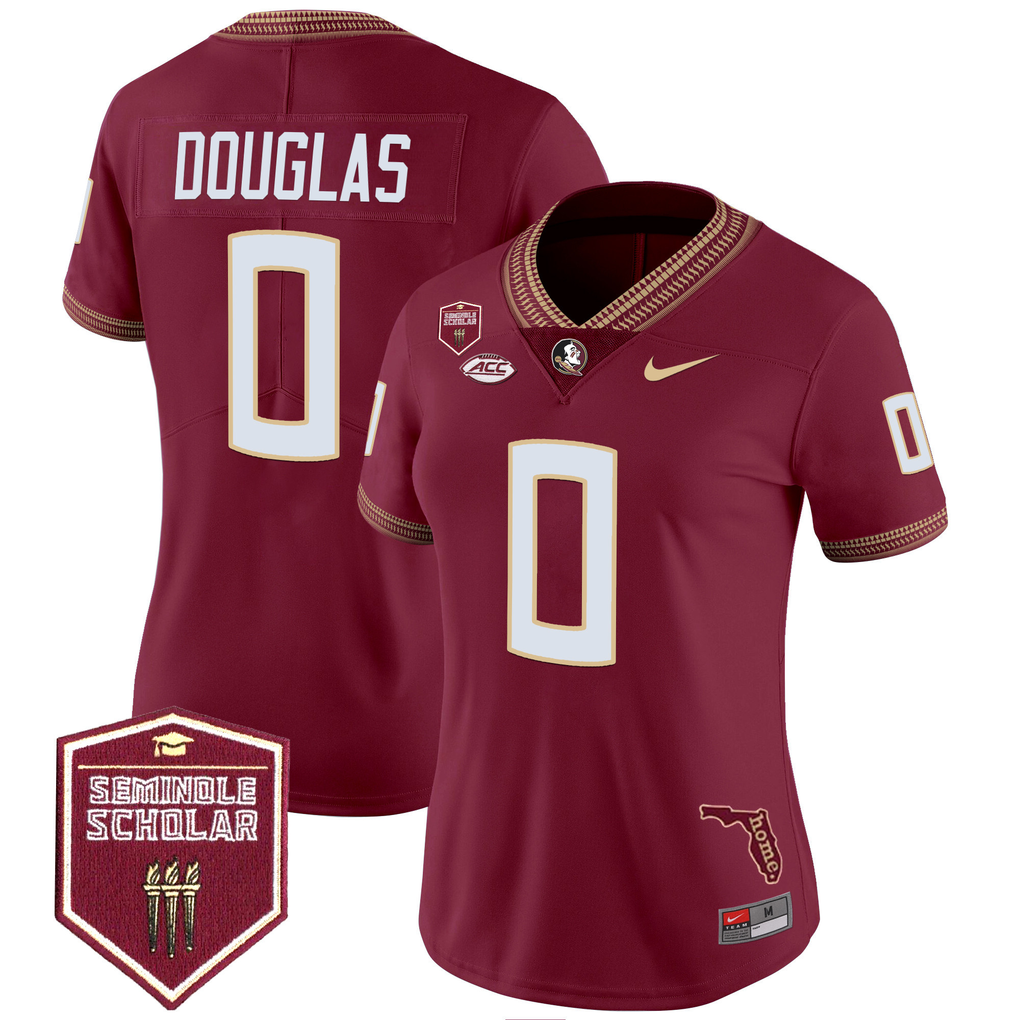 JaKhi Douglas Women's Florida State Seminoles 2025 Seminole Scholar Patch Vapor Limited Garnet Jersey - All Stitched