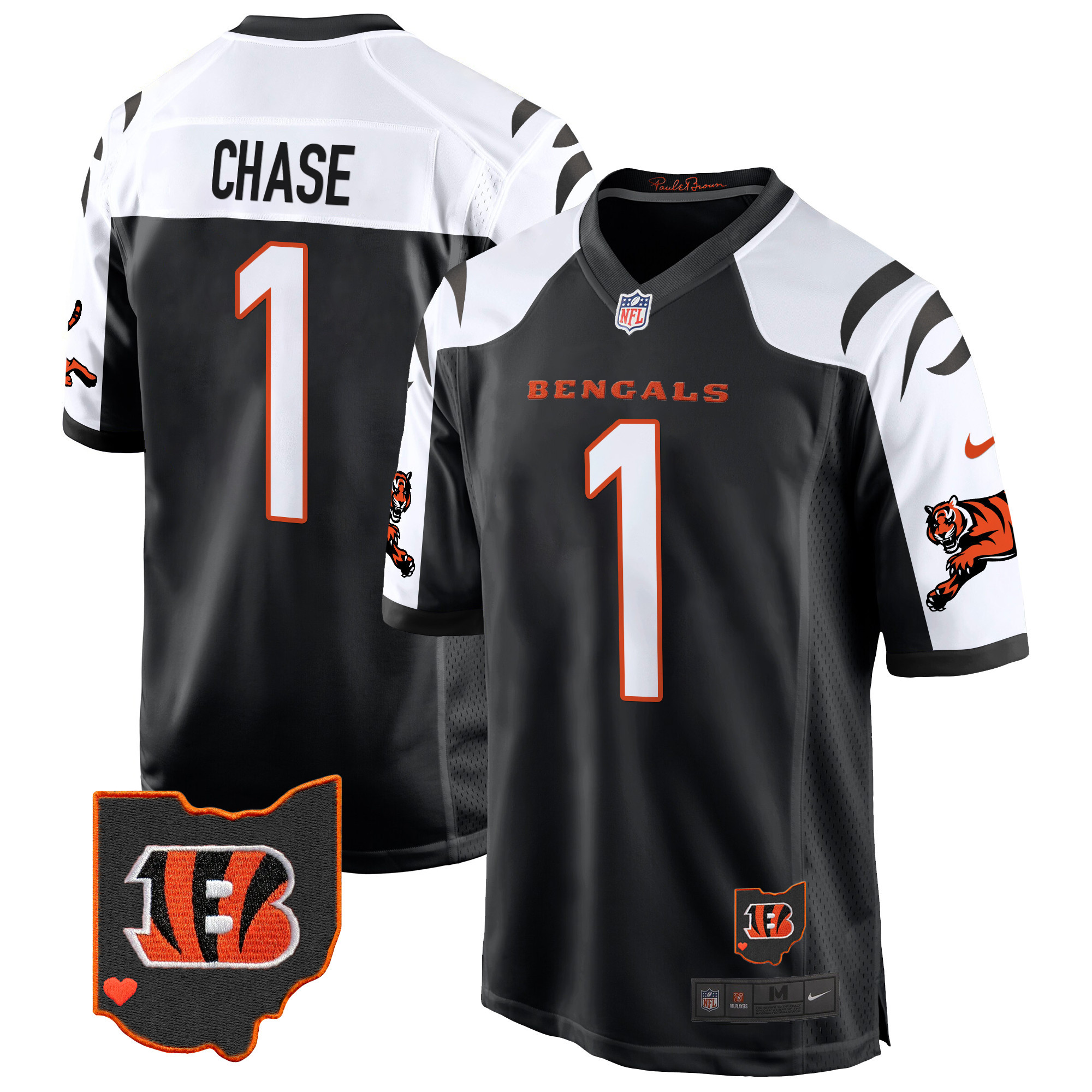 JaMarr Chase Men's Cincinnati Bengals 2024 Game Black Alternate Jersey - All Stitched