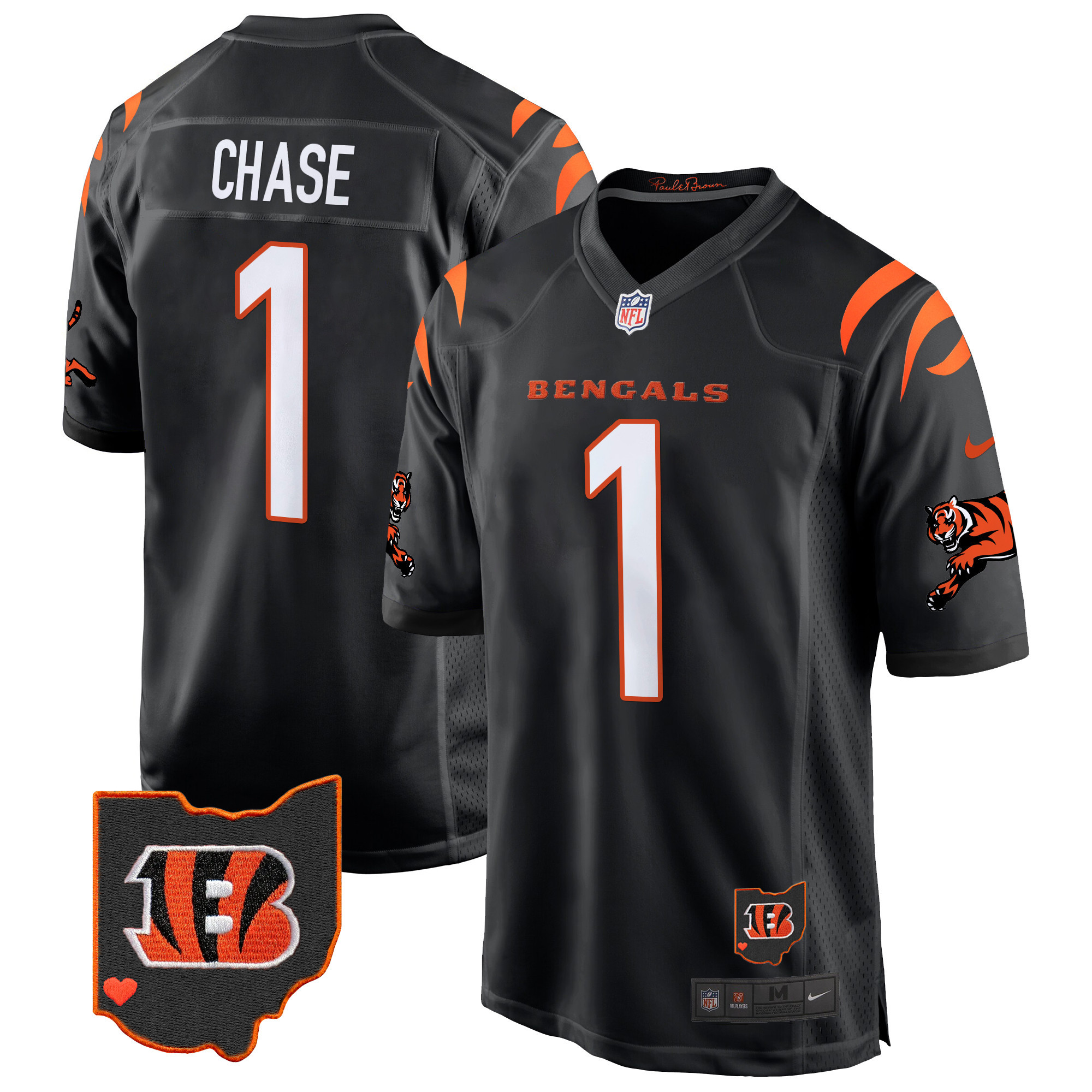 JaMarr Chase Men's Cincinnati Bengals 2024 Game Black Jersey - All Stitched