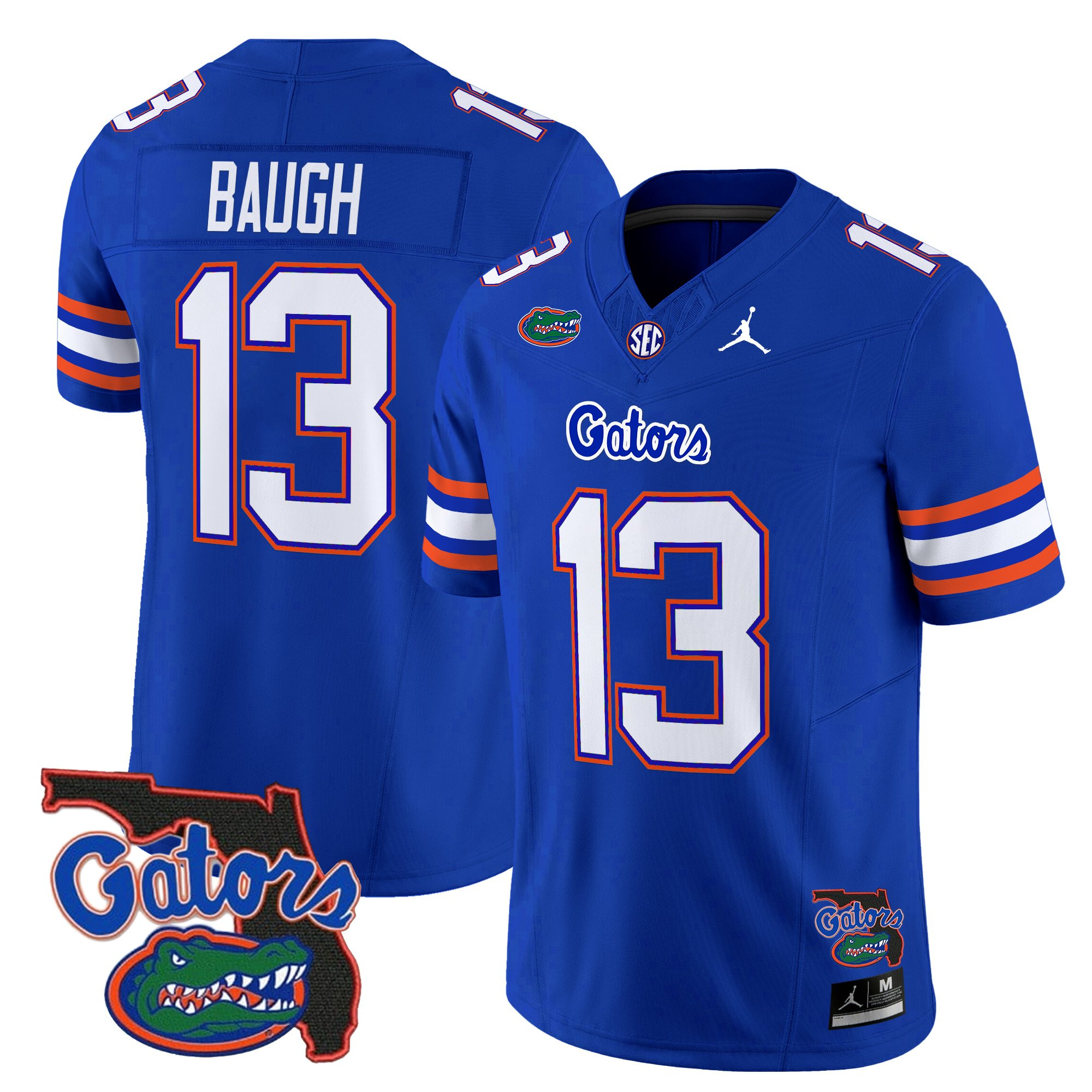 Jadan?Baugh Men's Florida Gators 2025 Florida Patch Vapor Limited Royal Jersey - All Stitched