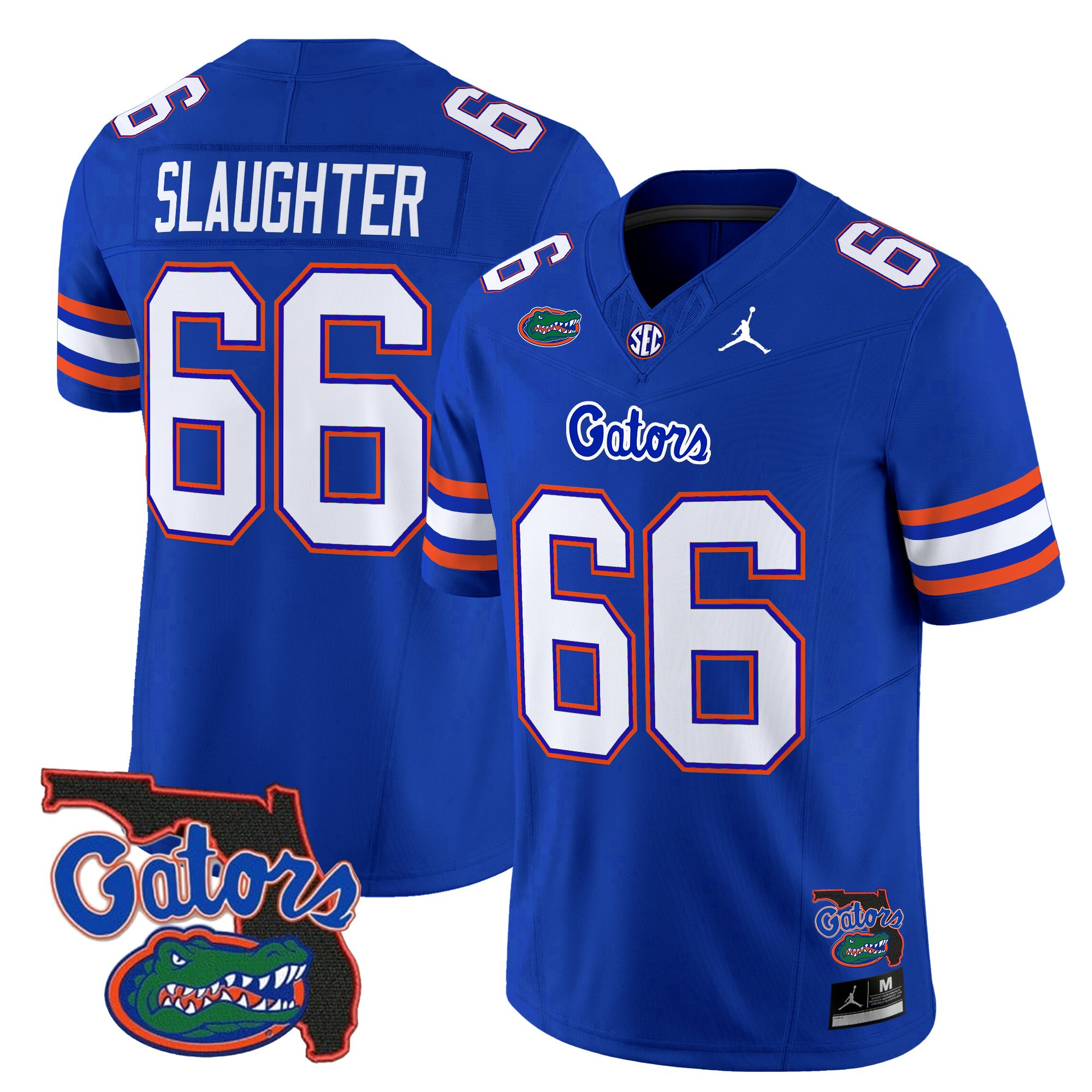 Jake?Slaughter Men's Florida Gators 2025 Florida Patch Vapor Limited Royal Jersey - All Stitched