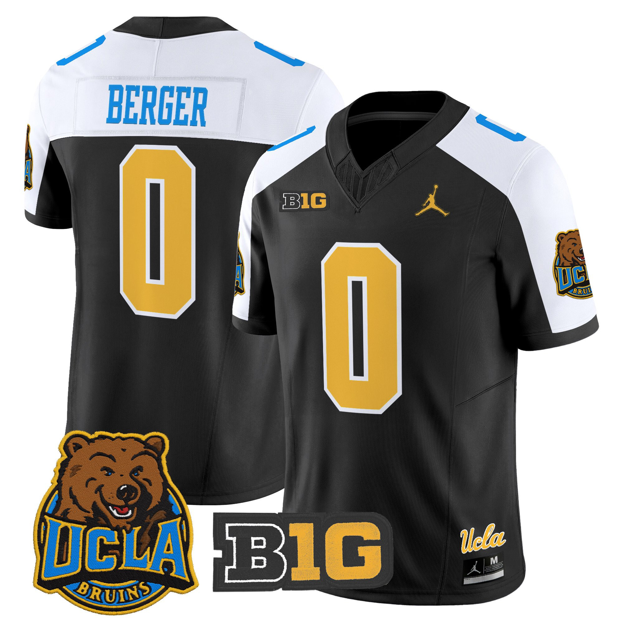 Jalen Berger Men's UCLA Bruins 2025 Vapor Limited Black Alternate Jersey - All Stitched