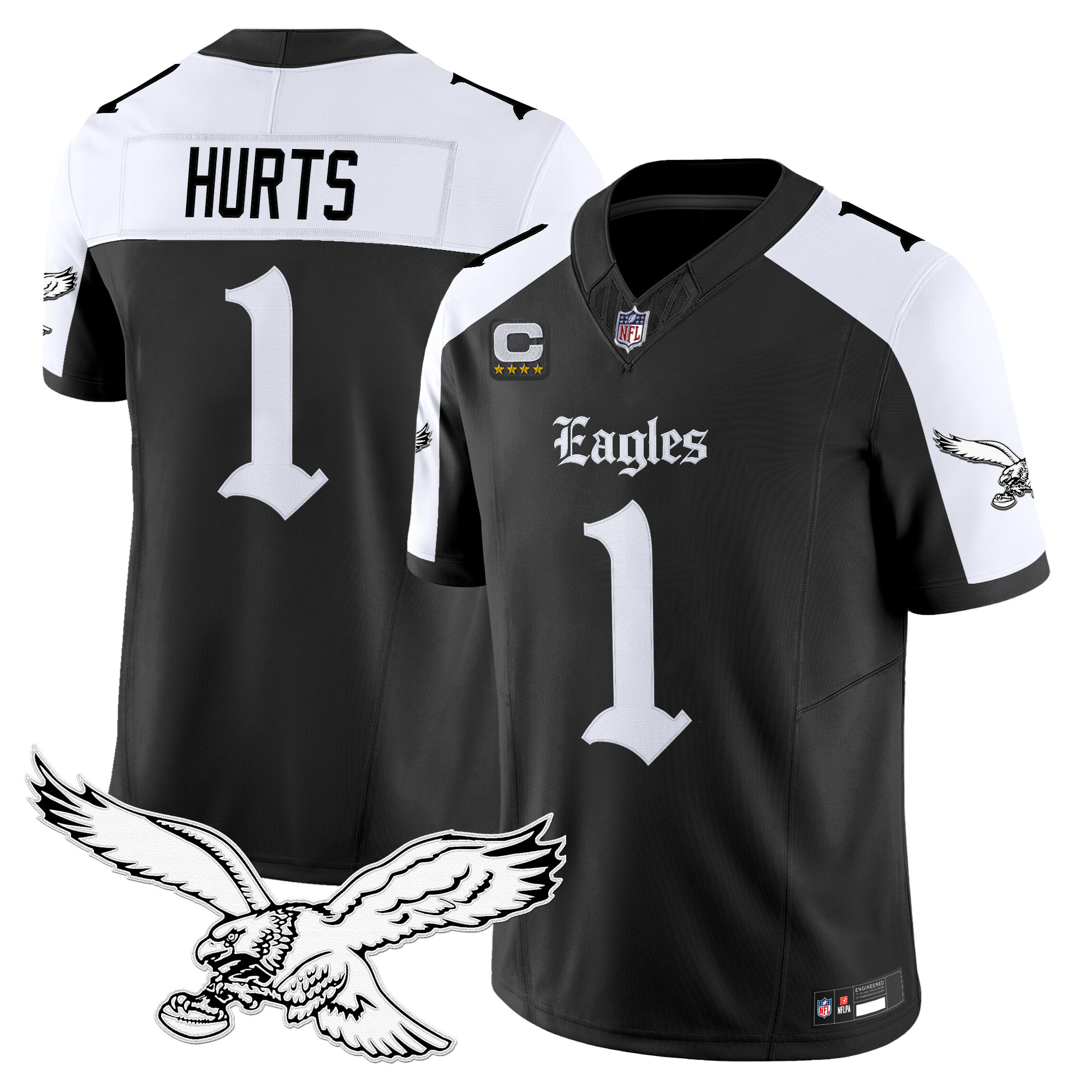 Jalen Hurts Men's Philadelphia Eagles Gothic Philly Edition Vapor Limited Alternate Jersey - All Stitched