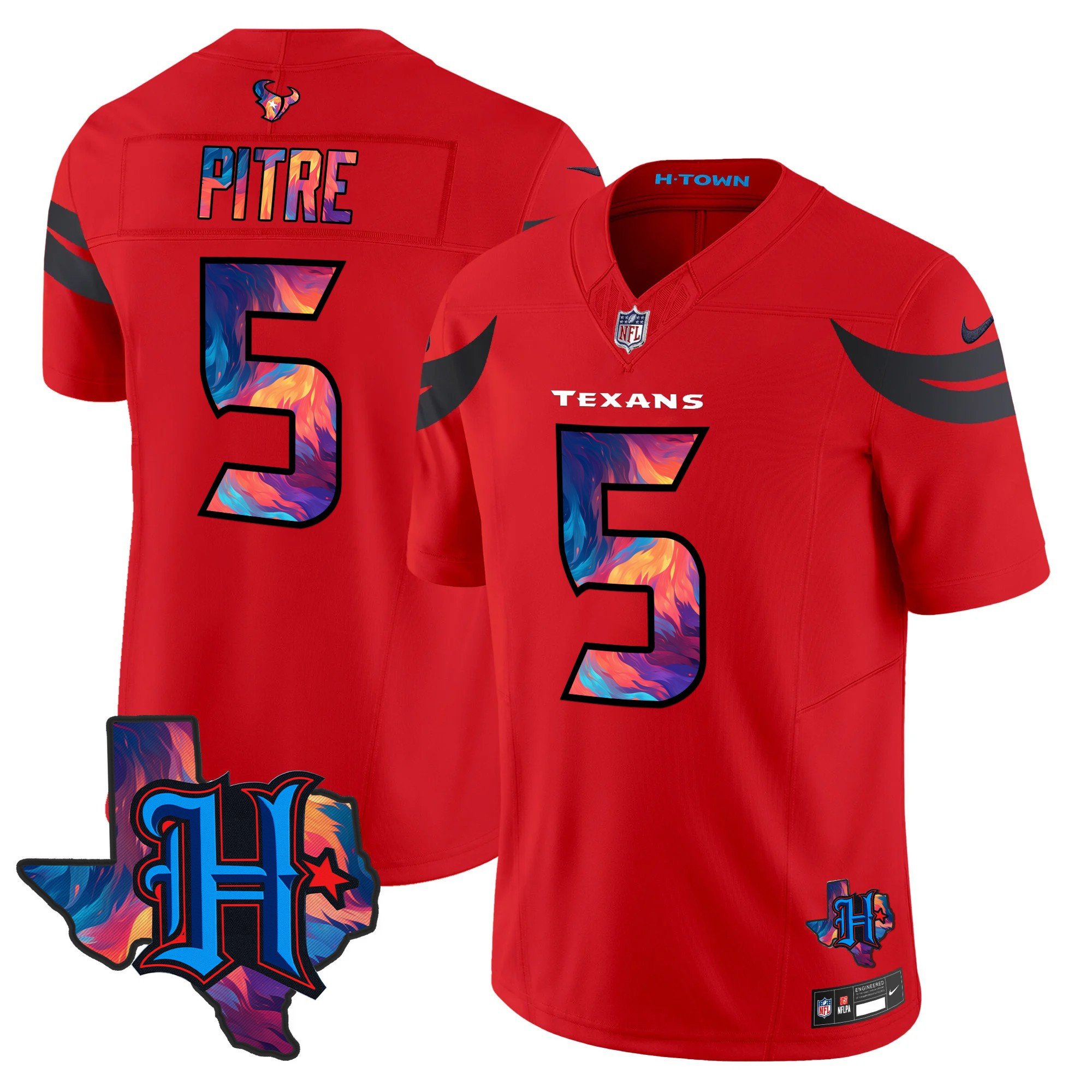 Jalen Pitre Men's Houston Texans 2024 Special Vapor Limited Red Jersey - All Stitched