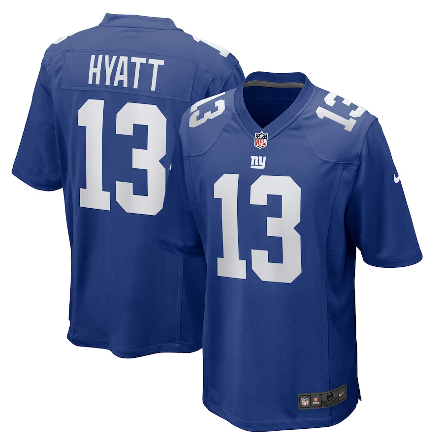 Jalin Hyatt Men's New York Giants Game Royal Men Jersey