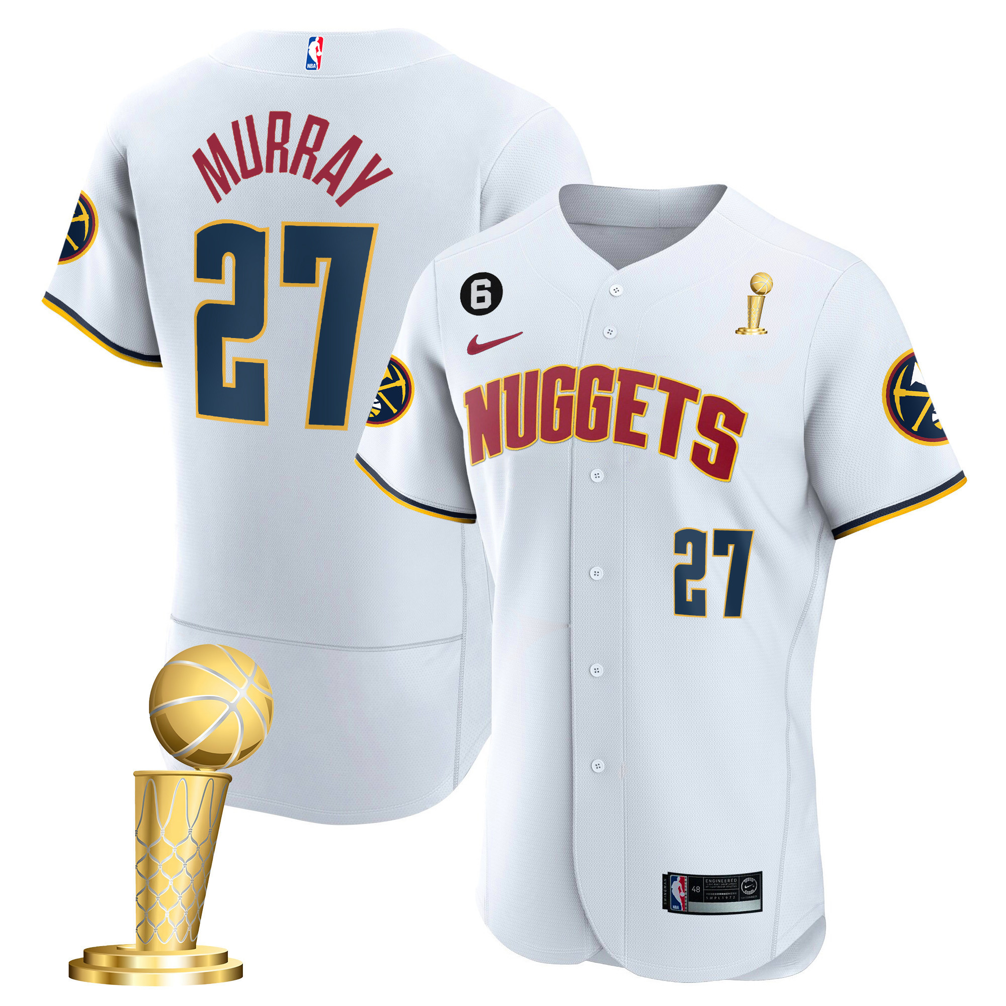 Jamal Murray Men's Denver Nuggets 2023 Champions Flex Base Association Jersey - All Stitched