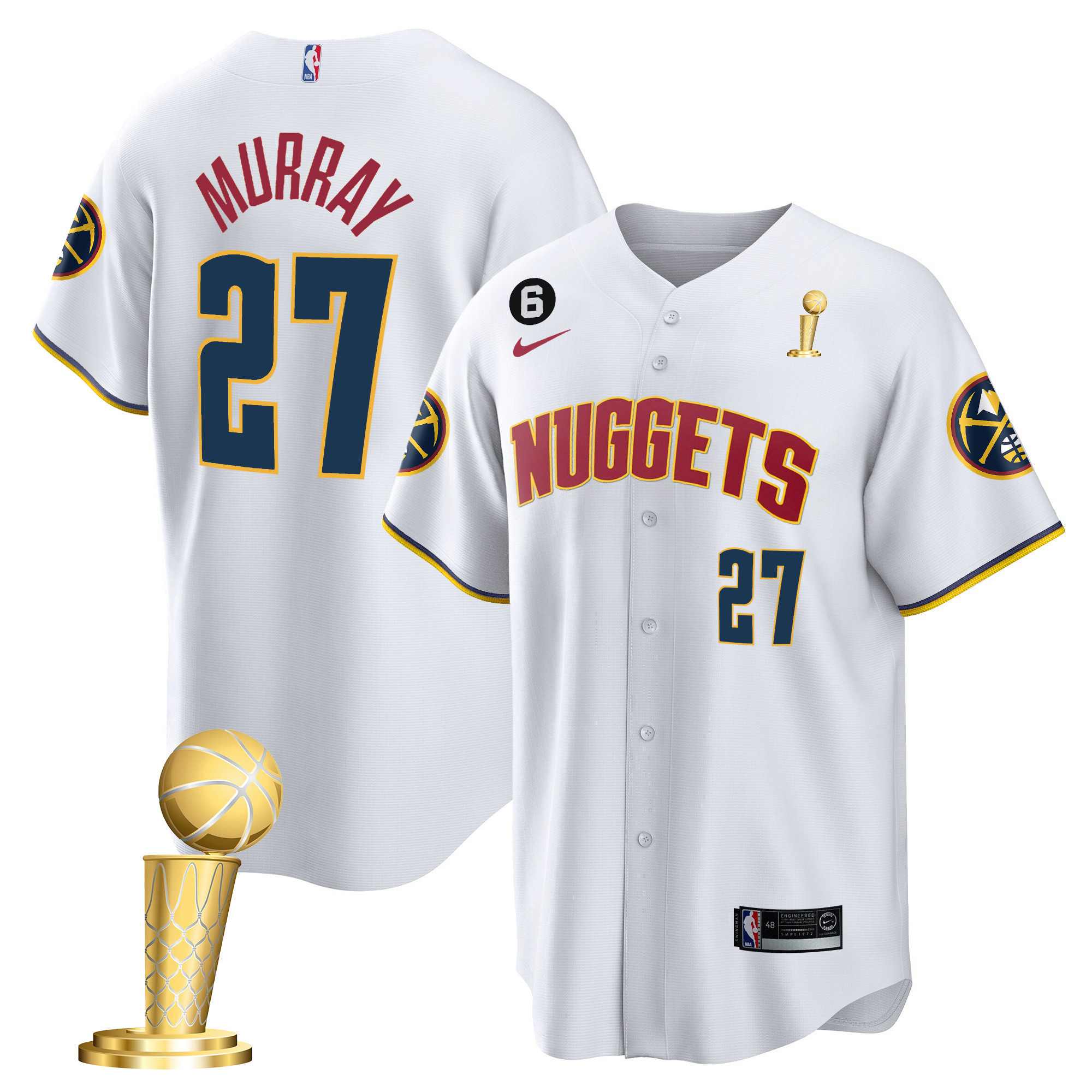 Jamal Murray Youth's Denver Nuggets 2023 Champions Cool Base Association Jersey - All Stitched