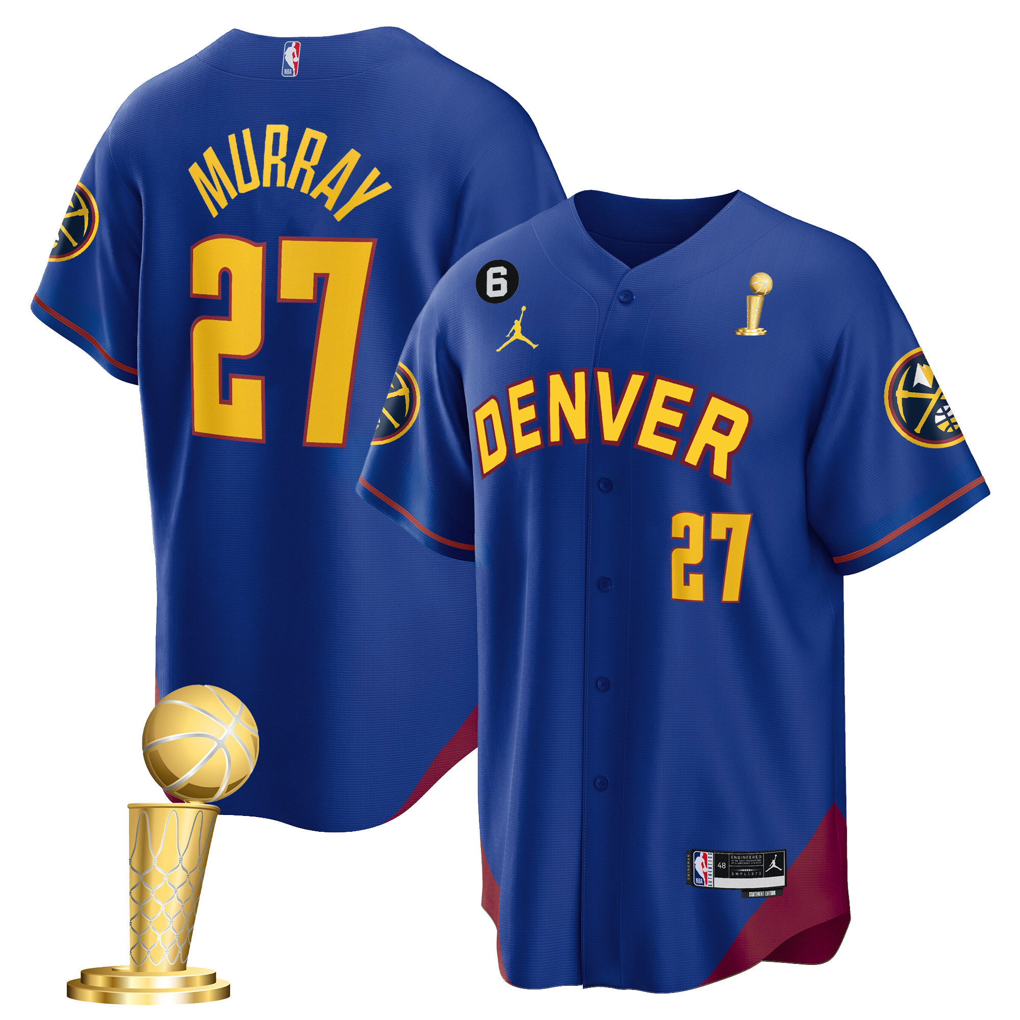 Jamal Murray Youth's Denver Nuggets 2023 Champions Cool Base Statement Jersey - All Stitched